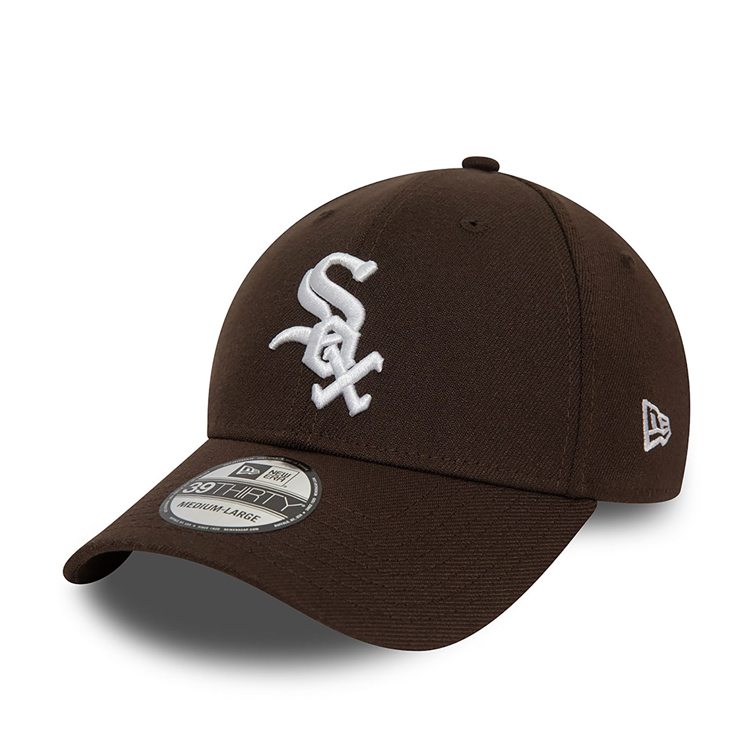 Chicago White Sox League Essential Dark Brown 39THIRTY Stretch Fit Cap