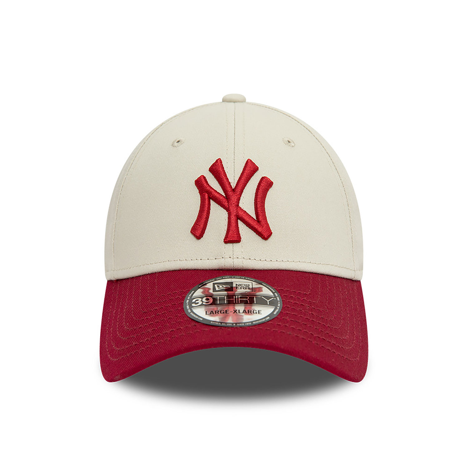 New York Yankees MLB Contrast Crown Light Beige 39THIRTY Stretch Fit Cap