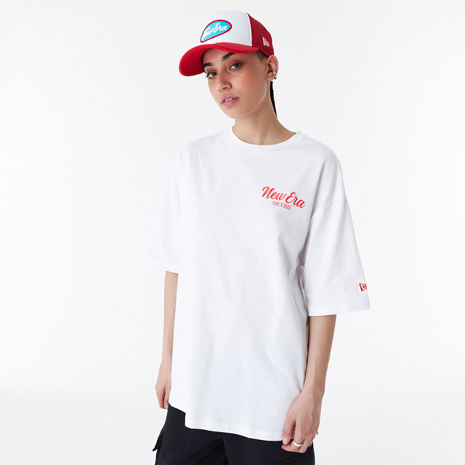 New Era Cactus Graphic White Oversized T-Shirt