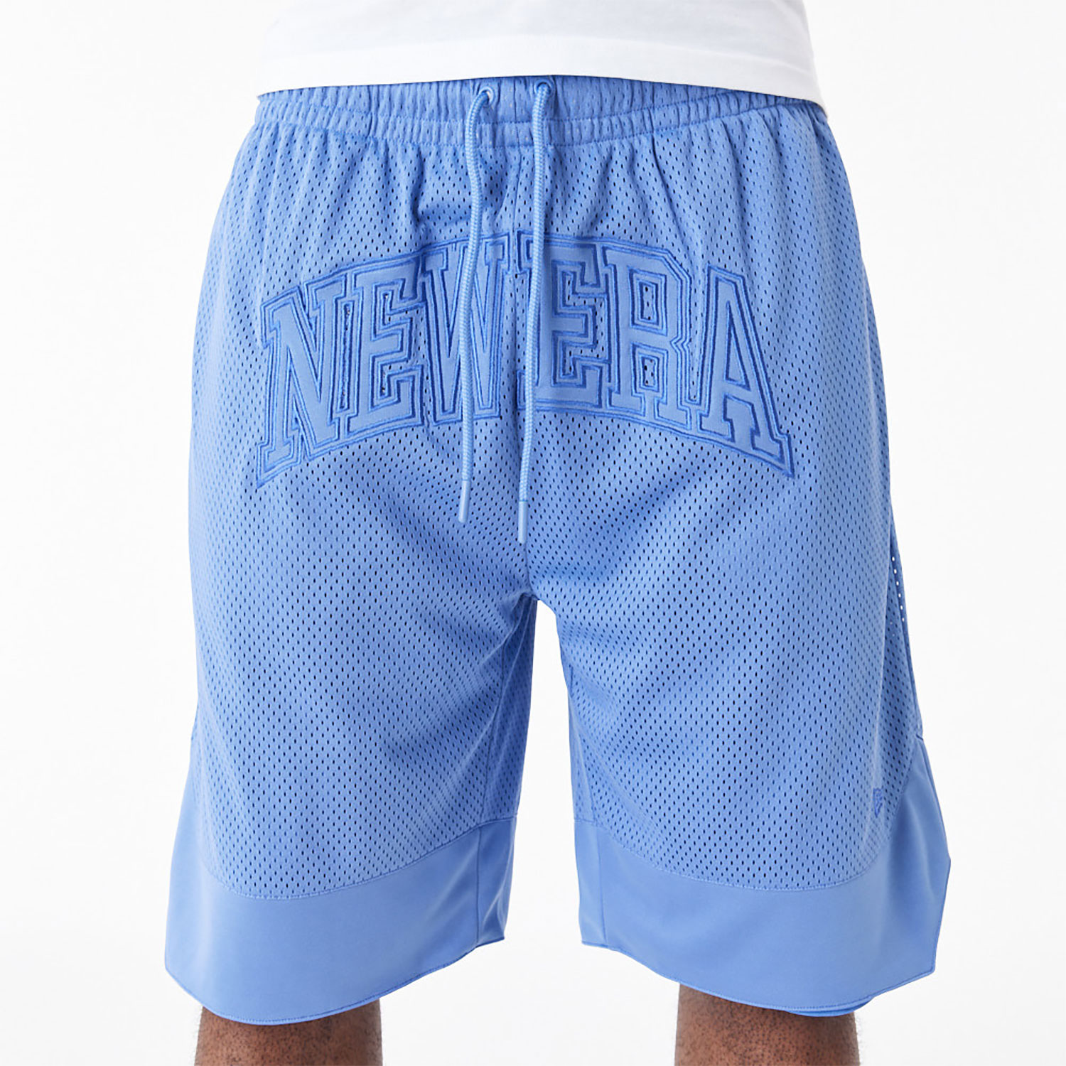 New Era Arch Logo Blue Mesh Shorts