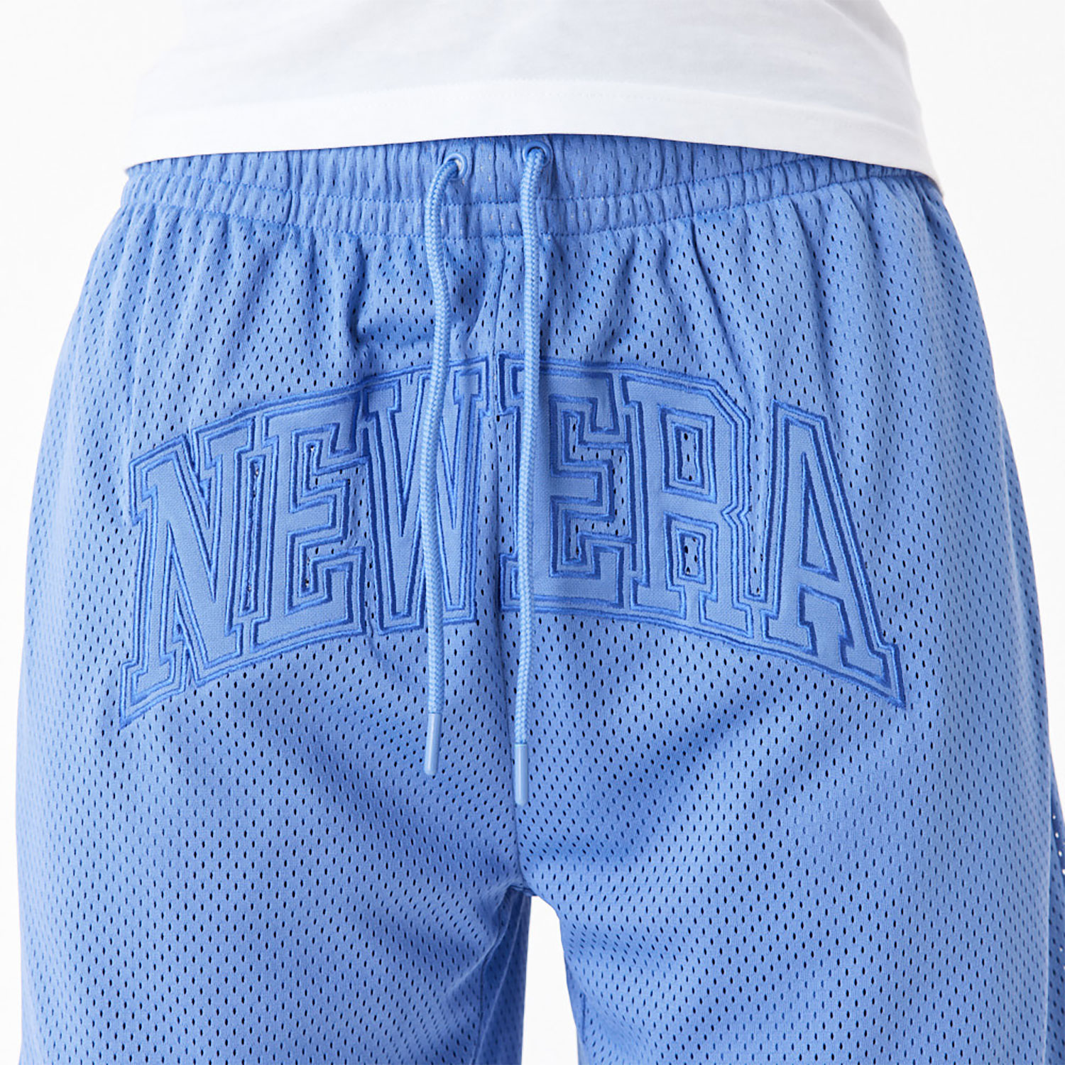 New Era Arch Logo Blue Mesh Shorts