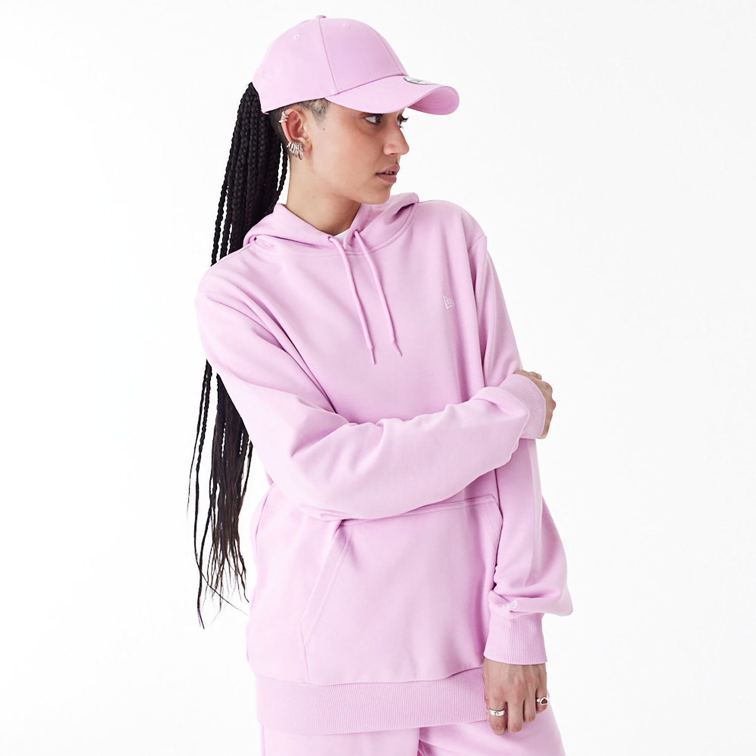 New Era Essential Pink Pullover Hoodie