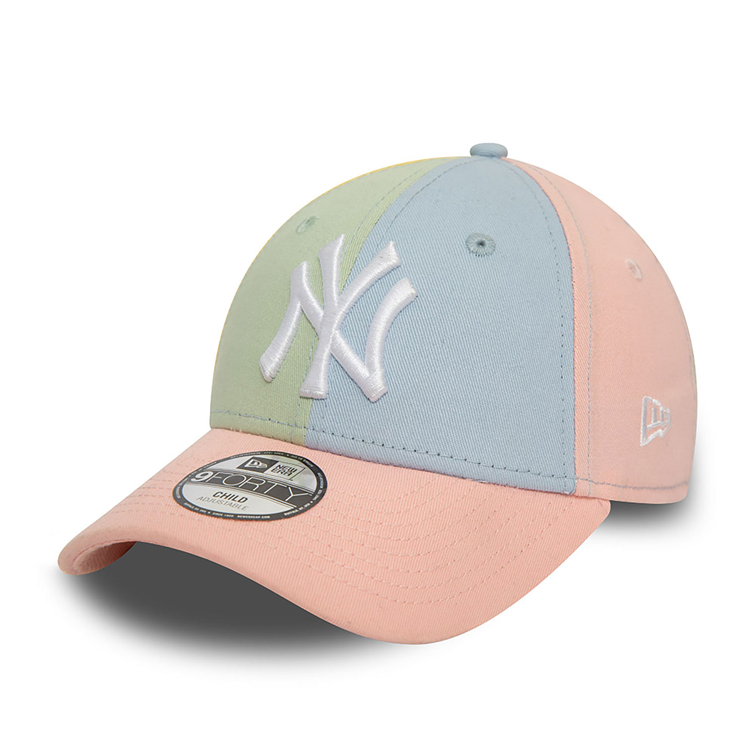 New York Yankees Child MLB Block Pink 9FORTY Adjustable Cap