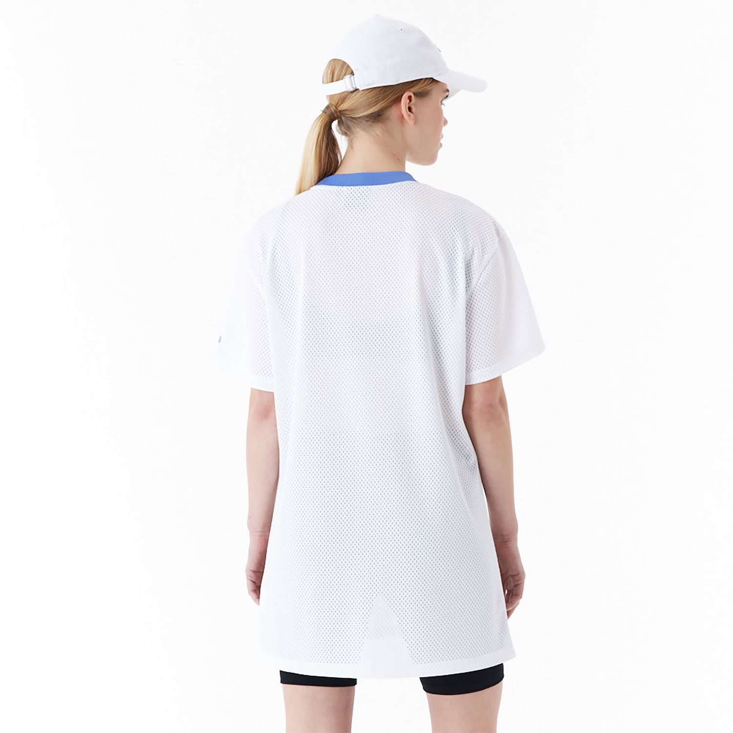 New Era Womens Arch Wordmark White Mesh Dress