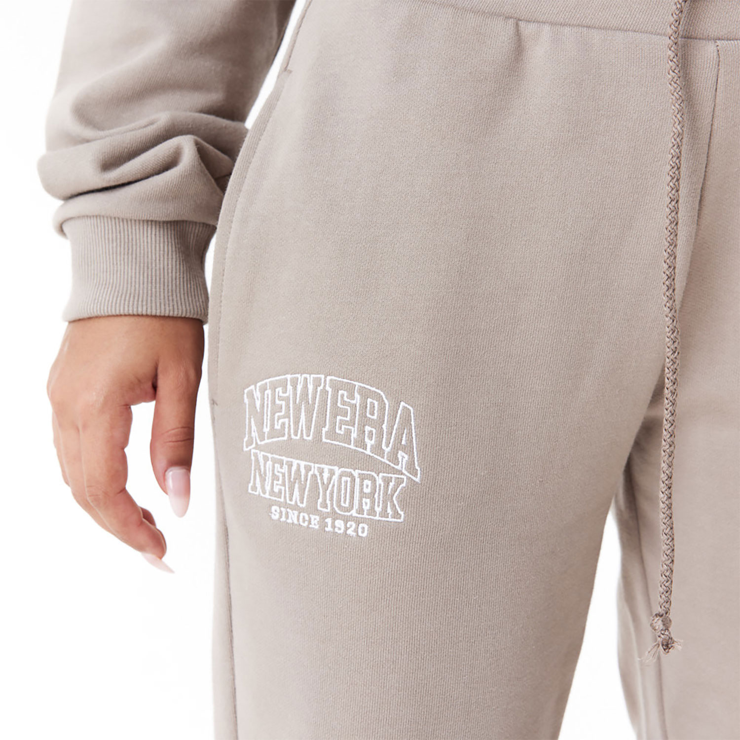 New Era Womens Arch Wordmark Brown Joggers