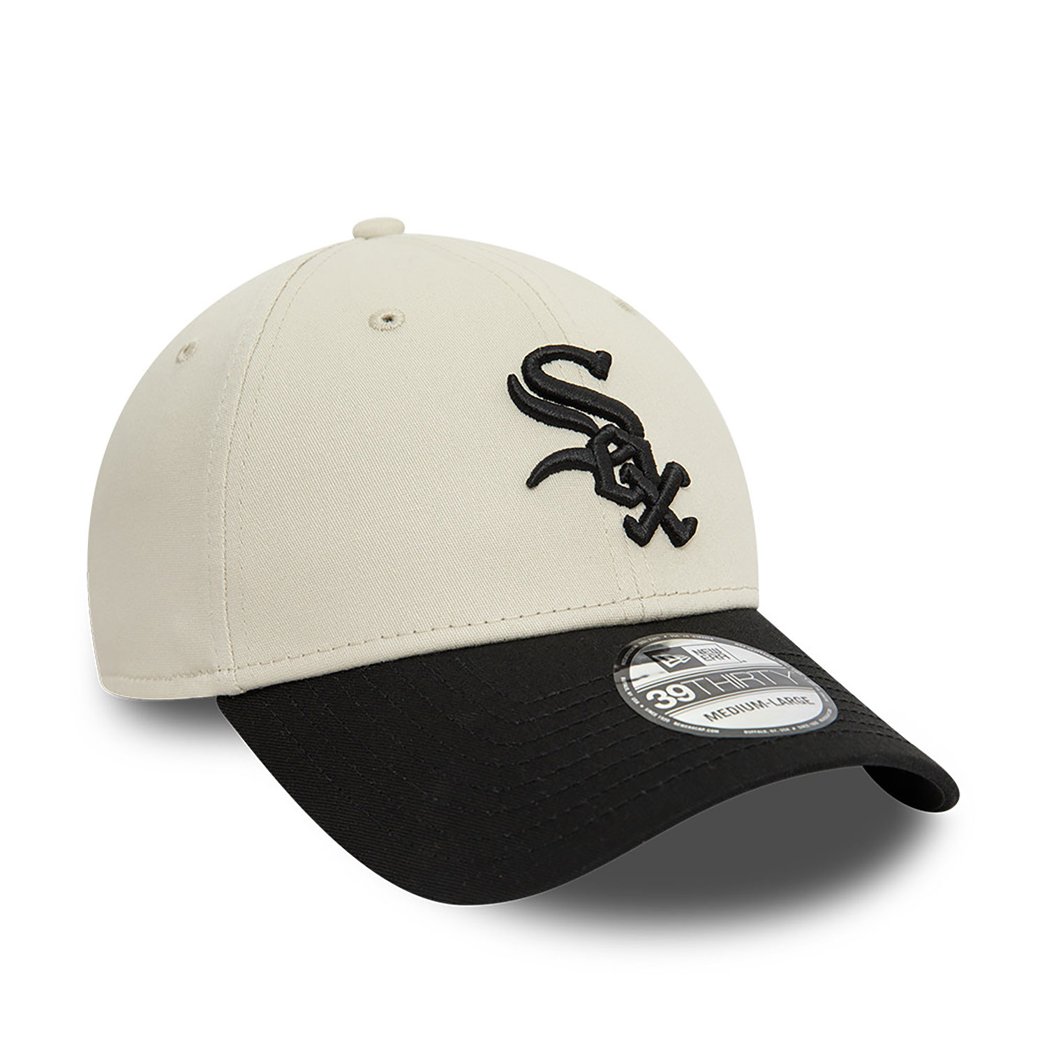 Chicago White Sox MLB Contrast Crown Light Beige 39THIRTY Stretch Fit Cap
