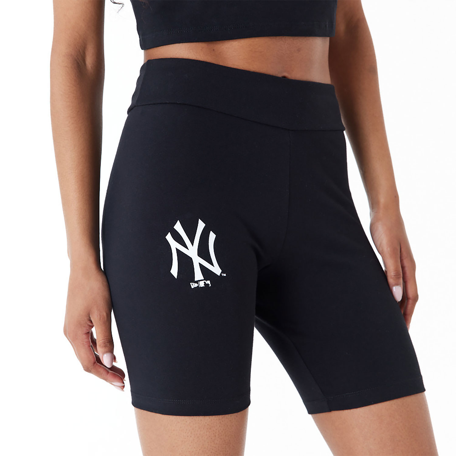 New York Yankees Womens MLB Lifestyle Black Cycling Shorts