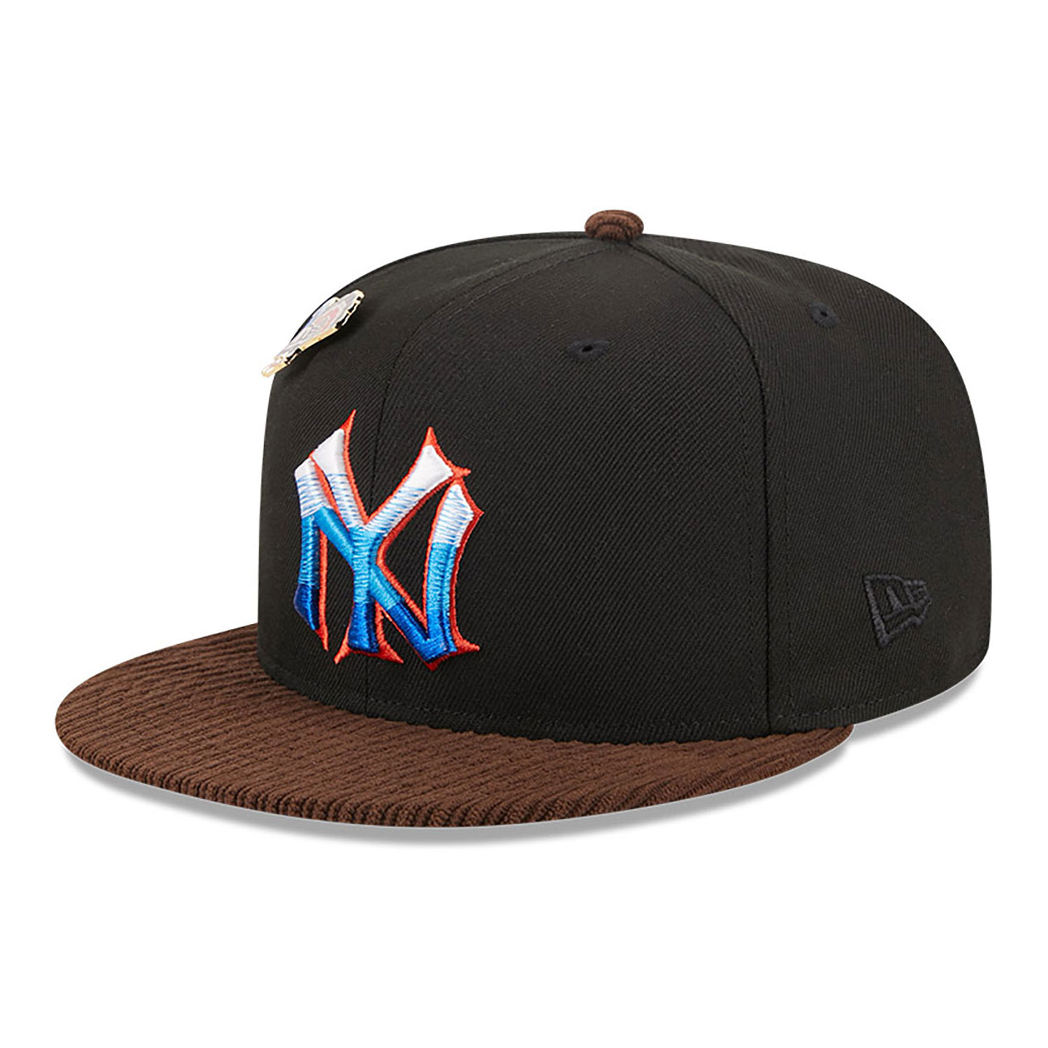 New York Yankees MLB Cooperstown Feathered Cord Black 59FIFTY Fitted Cap