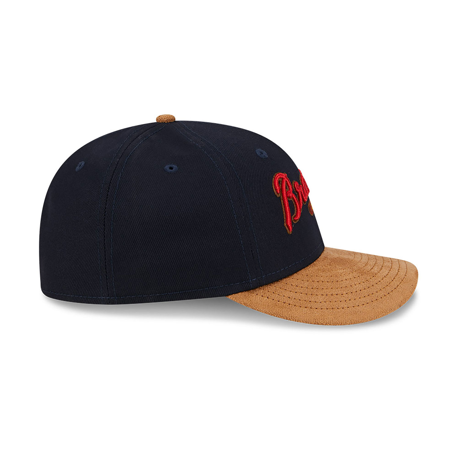 Atlanta Braves Suede Visor Navy Low Profile 59FIFTY Fitted Cap