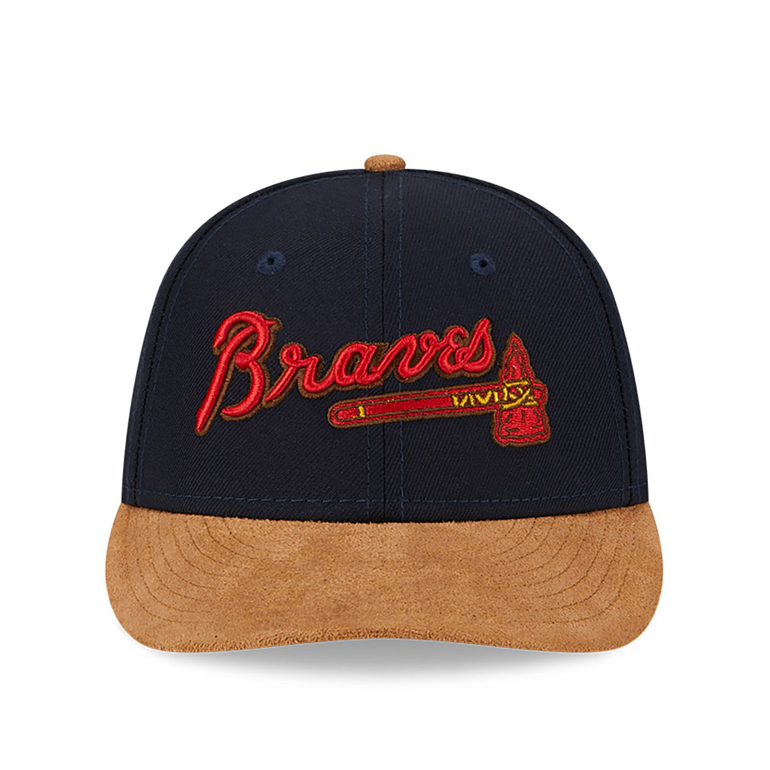 Atlanta Braves Suede Visor Navy Low Profile 59FIFTY Fitted Cap