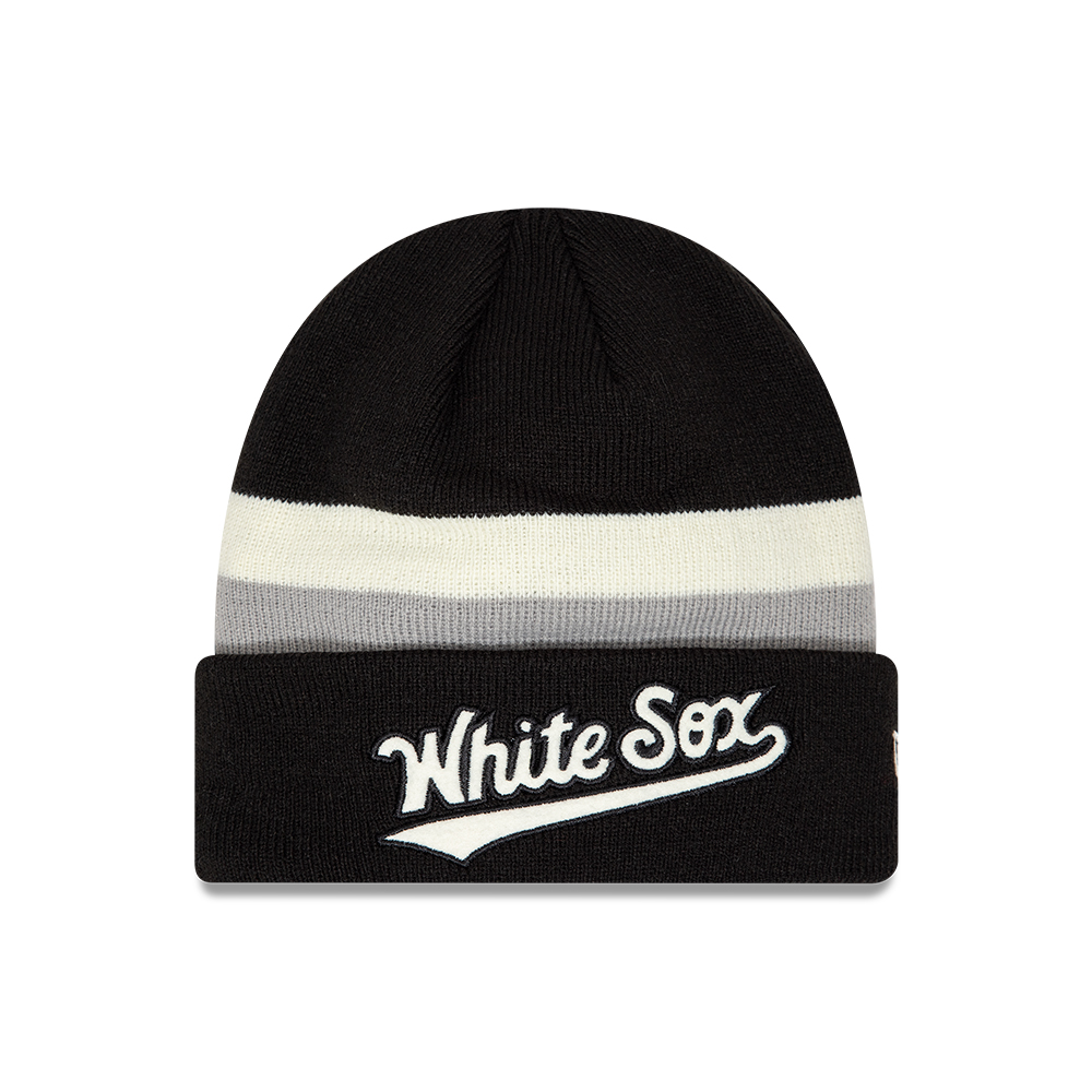 Chicago White Sox Lifestyle Black Retro Cuff Knit Beanie Hat