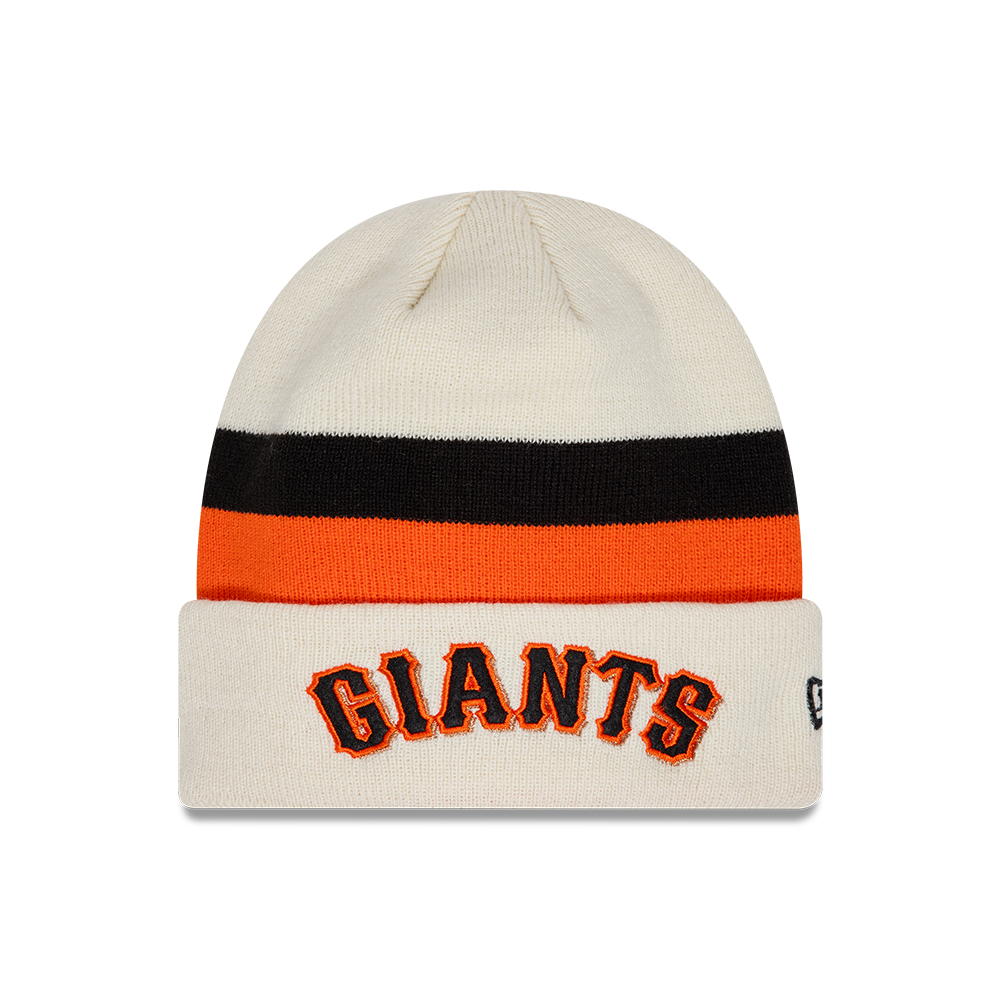 San Francisco Giants Lifestyle Beige Retro Cuff Knit Beanie Hat