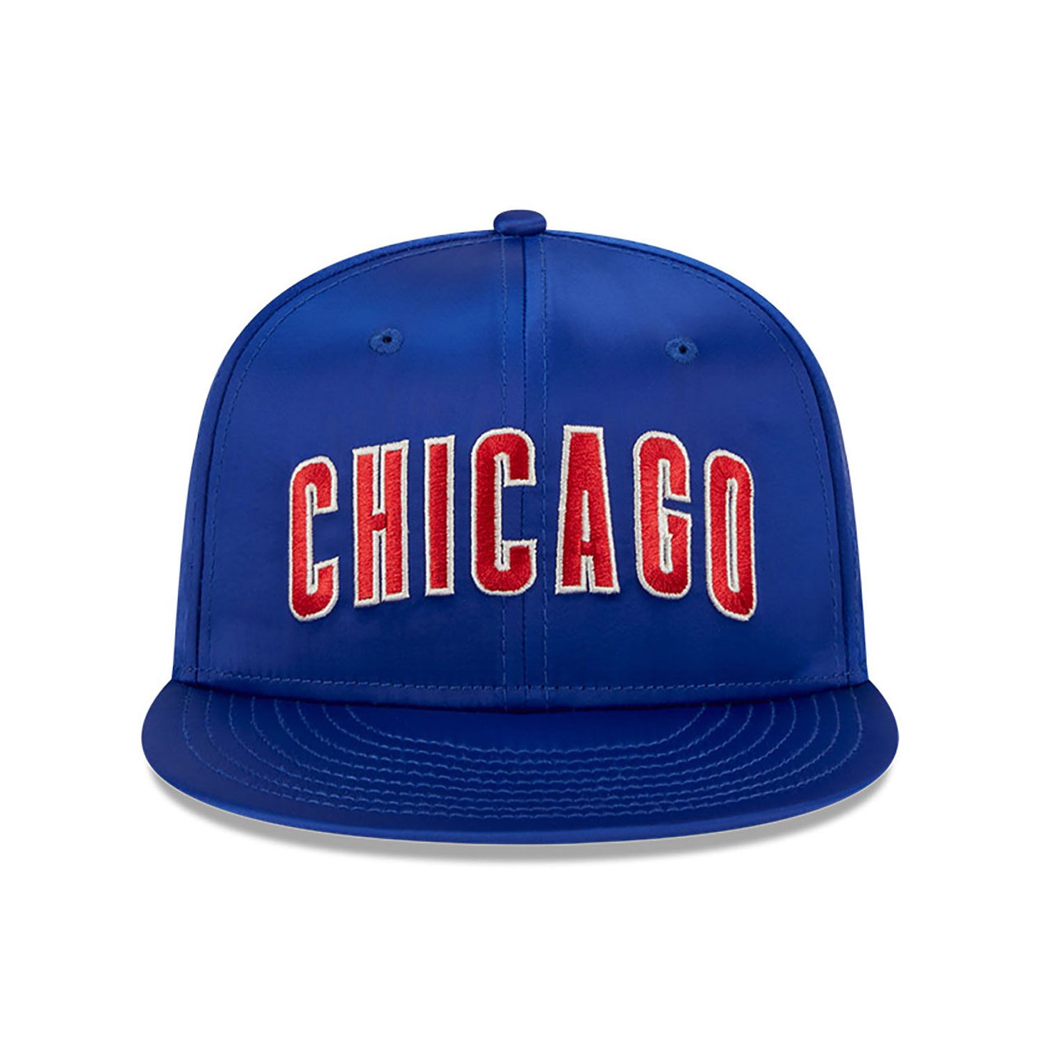 Chicago Cubs Satin Script Blue 9FIFTY Snapback Cap