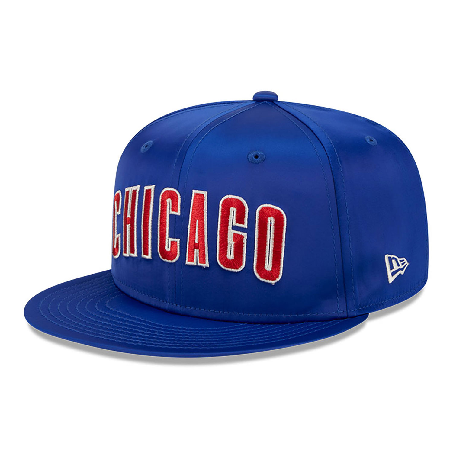 Chicago Cubs Satin Script Blue 9FIFTY Snapback Cap