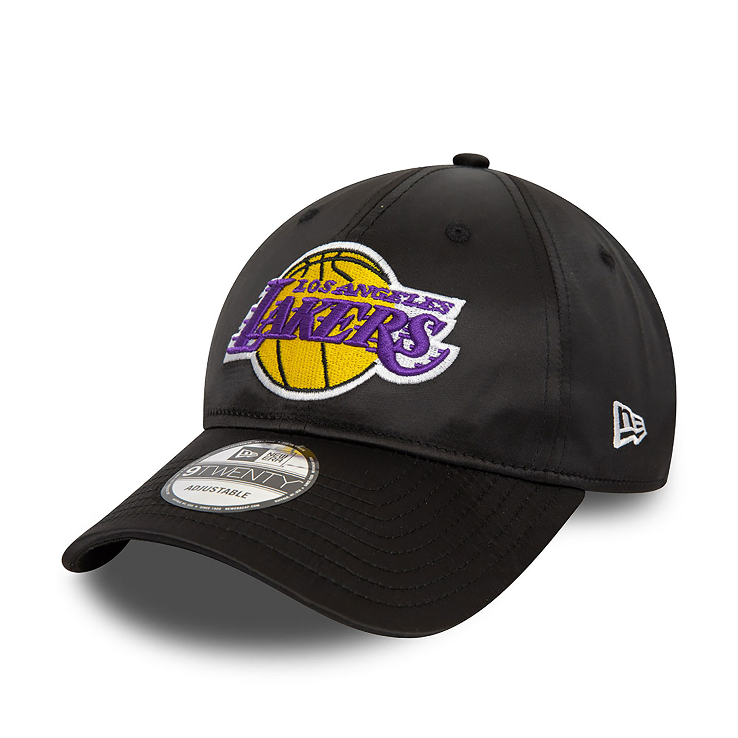 LA Lakers NBA Satin Black 9TWENTY Adjustable Cap