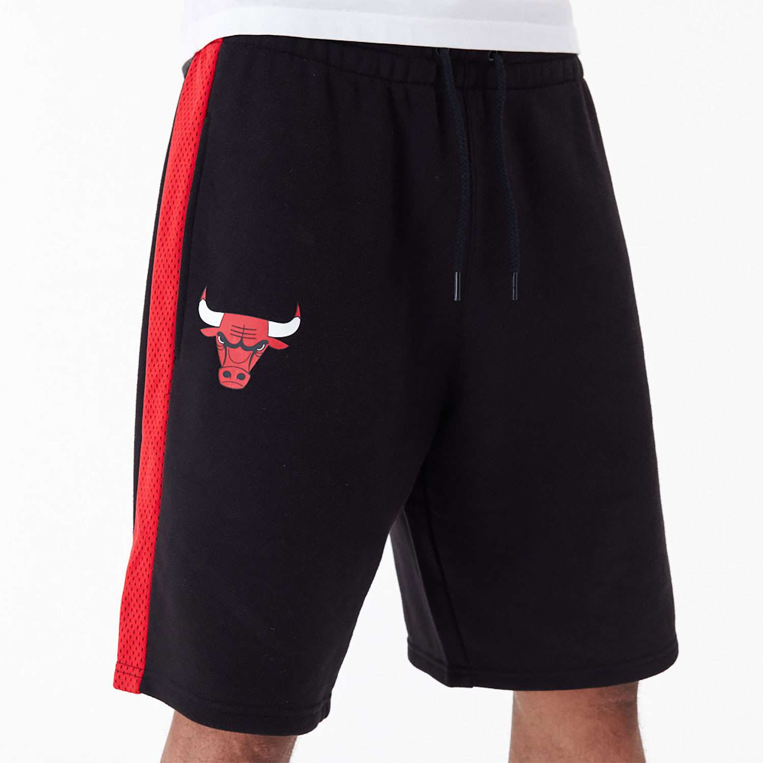 Chicago Bulls NBA Mesh Panel Black Oversized Shorts