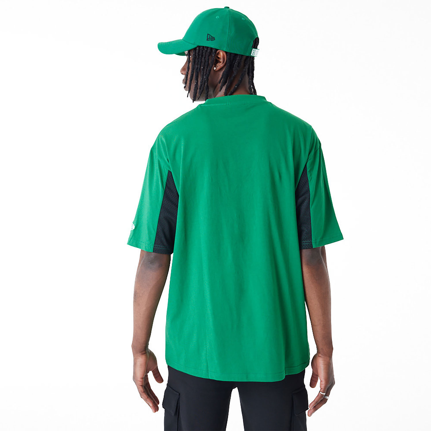 Boston Celtics NBA Mesh Panel Green Oversized T-Shirt