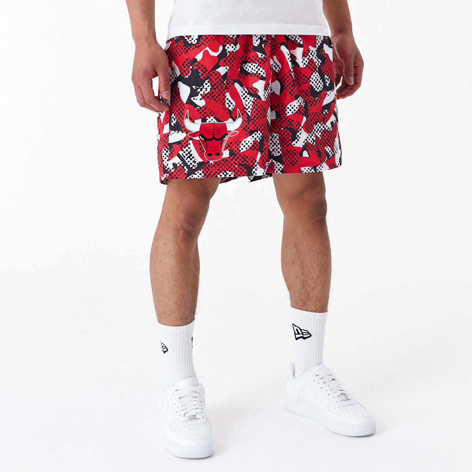 Chicago Bulls NBA Team All Over Print Red Shorts
