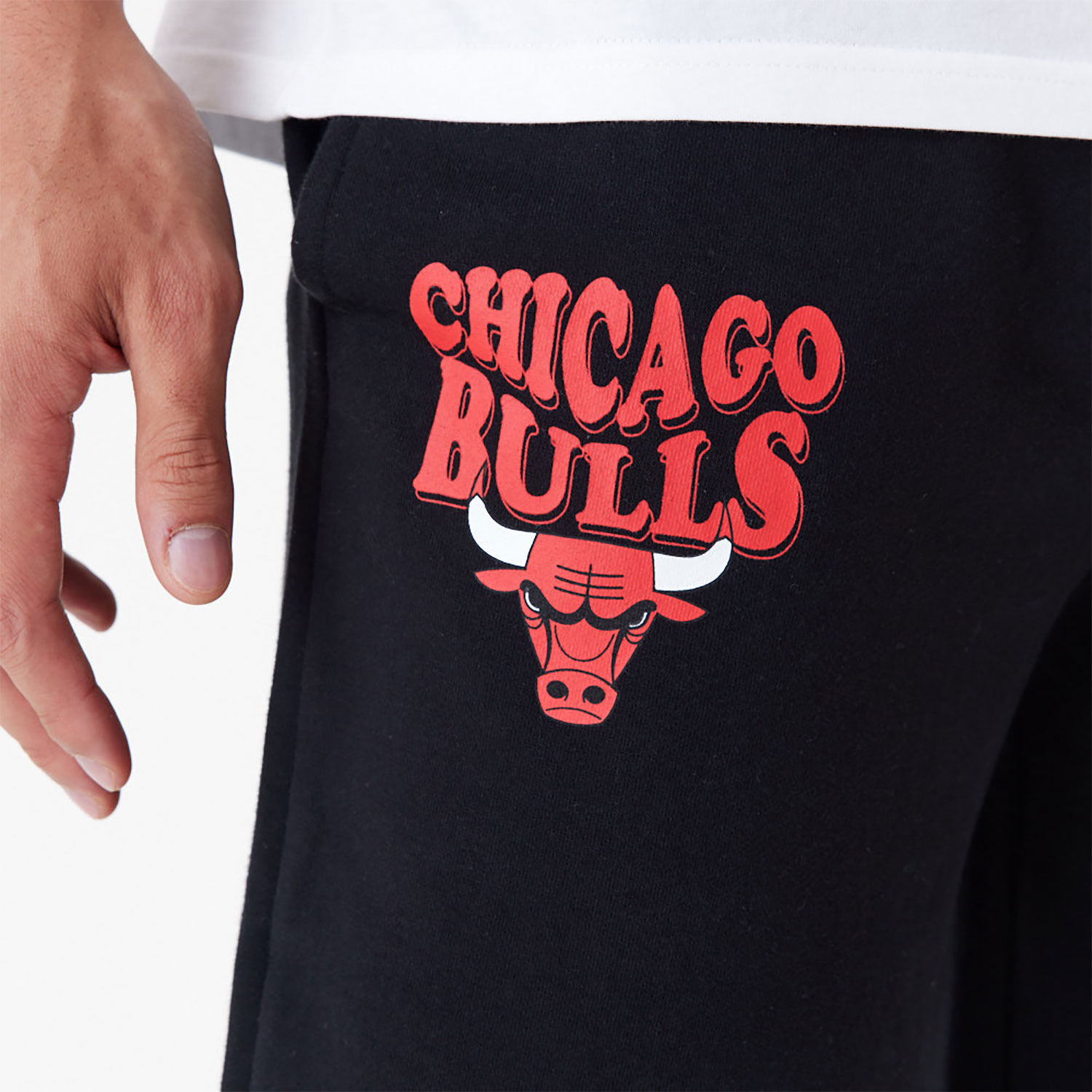 Chicago Bulls NBA Script Black Relaxed Joggers