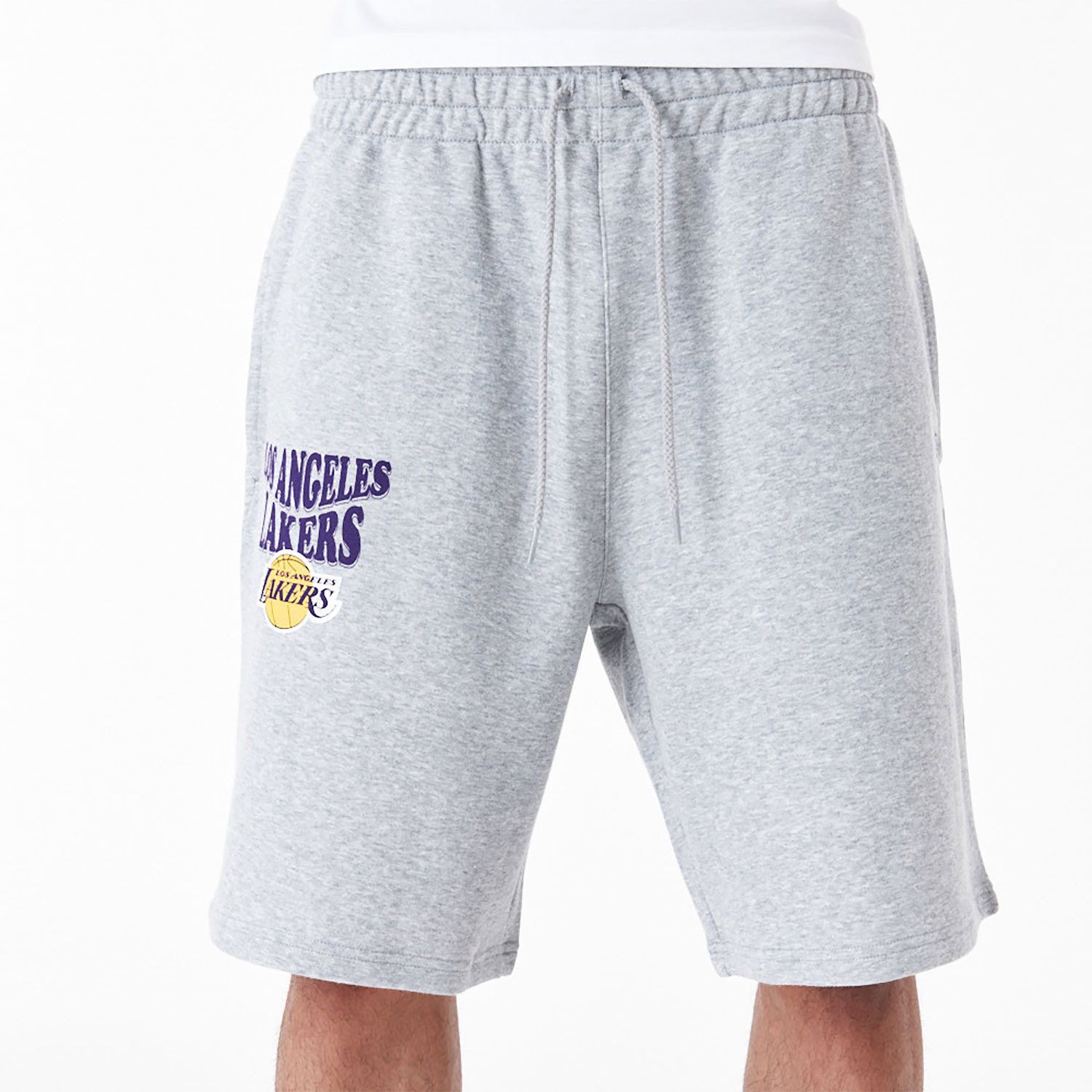LA Lakers NBA Script Grey Oversized Shorts