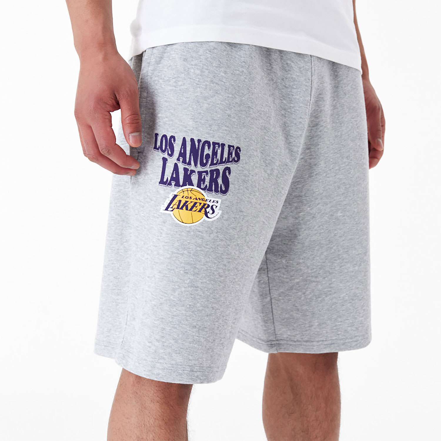 LA Lakers NBA Script Grey Oversized Shorts