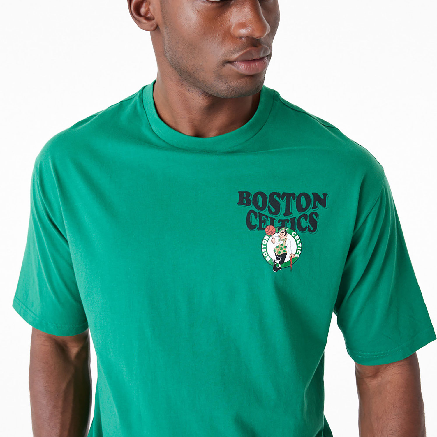 Boston Celtics NBA Script Green Oversized T-Shirt
