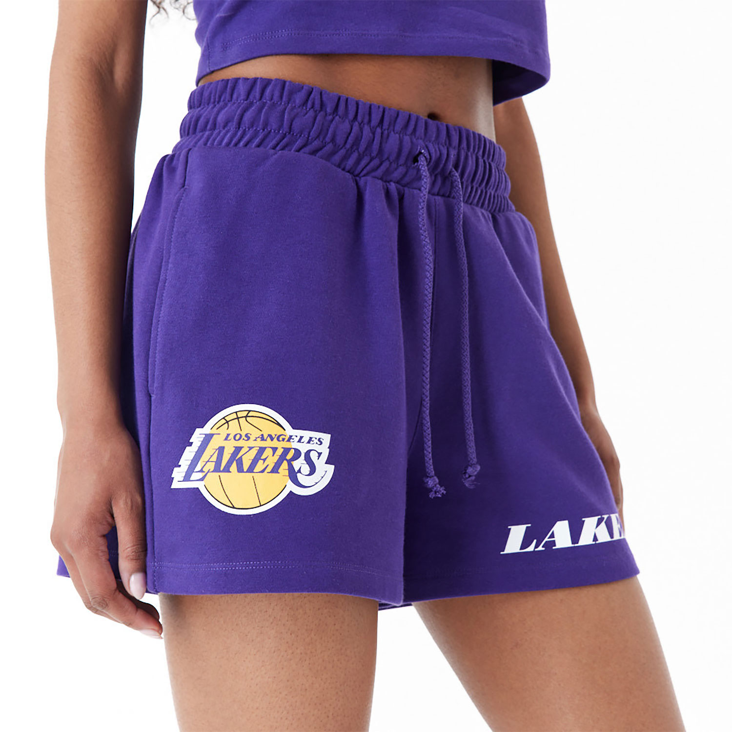 LA Lakers Womens NBA Team Logo Purple Shorts