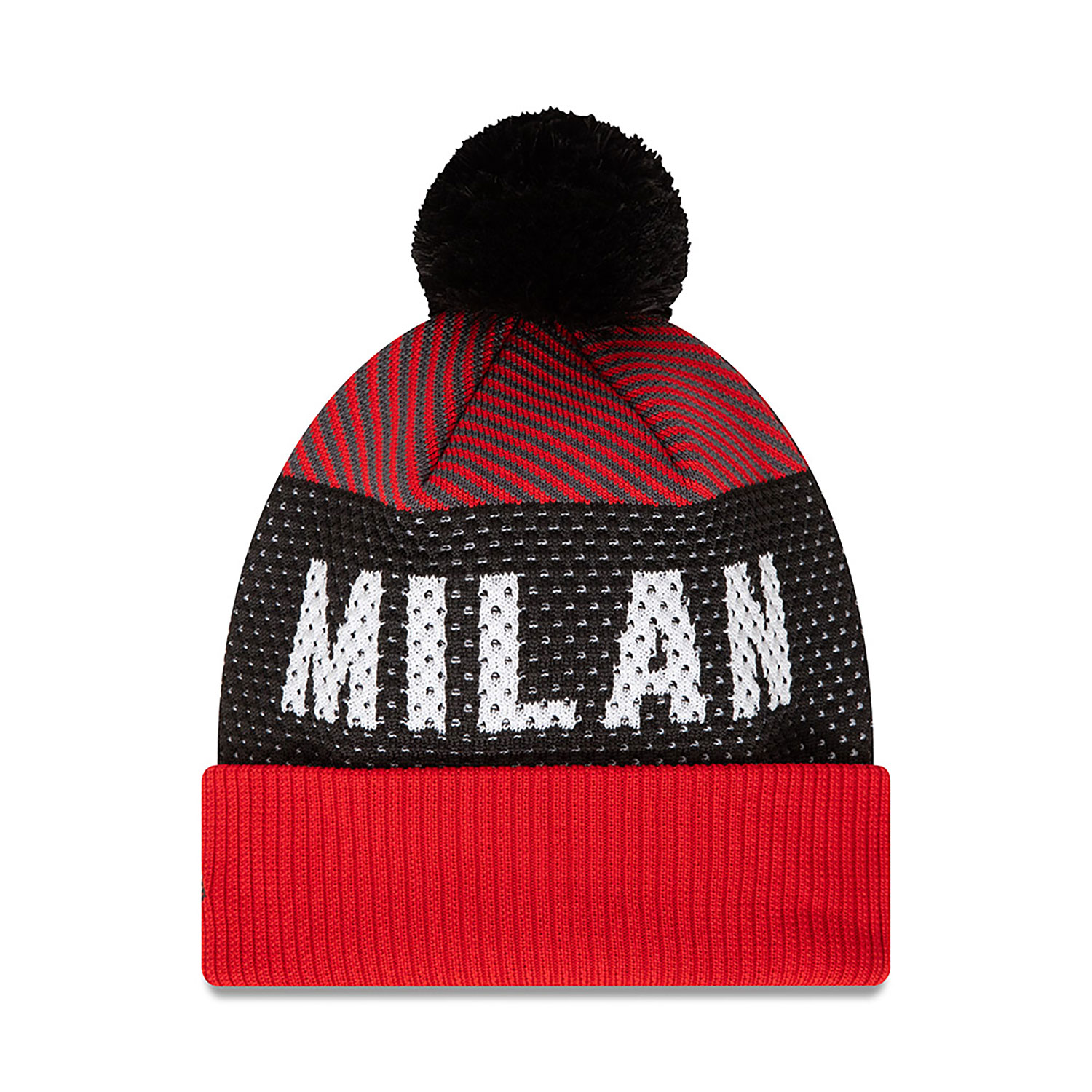 AC Milan Engineered Red Cuff Knit Beanie Hat