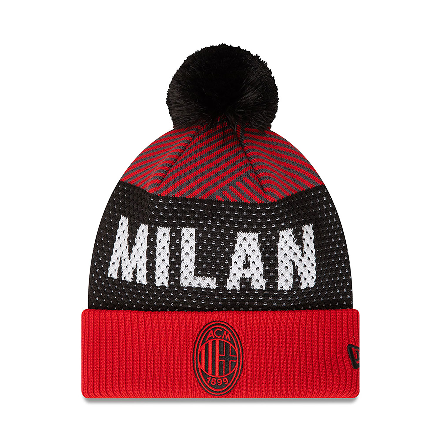 AC Milan Engineered Red Cuff Knit Beanie Hat