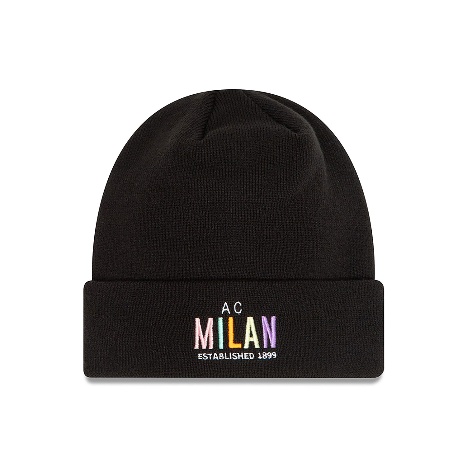 AC Milan Wordmark Black Cuff Knit Beanie Hat