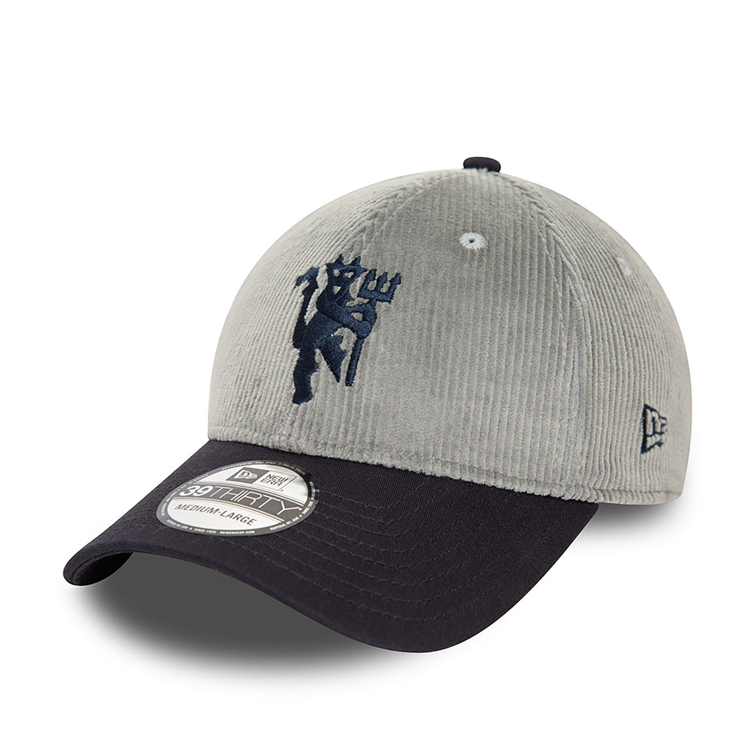 Manchester United FC Microcord Grey 39THIRTY Stretch Fit Cap
