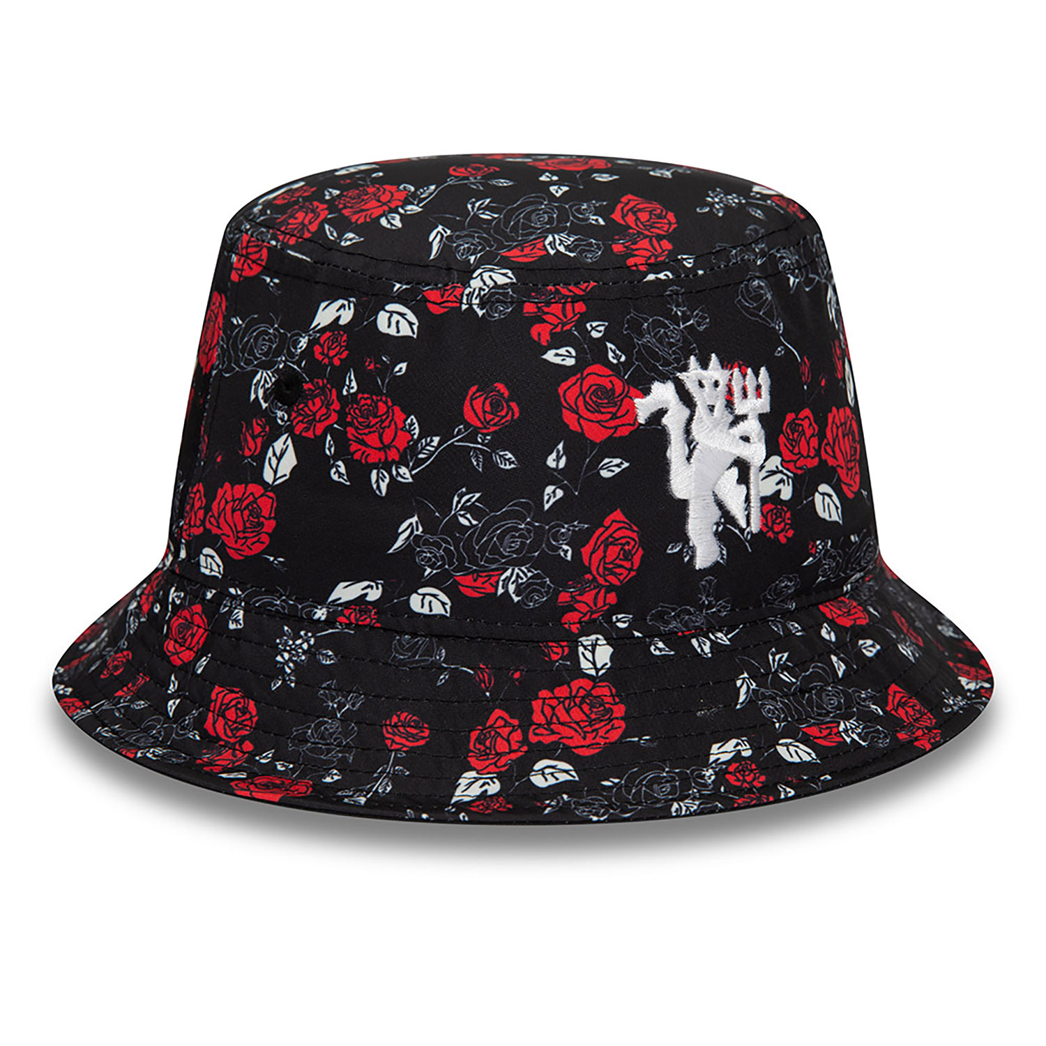Manchester United FC Floral All Over Print Black Bucket Hat