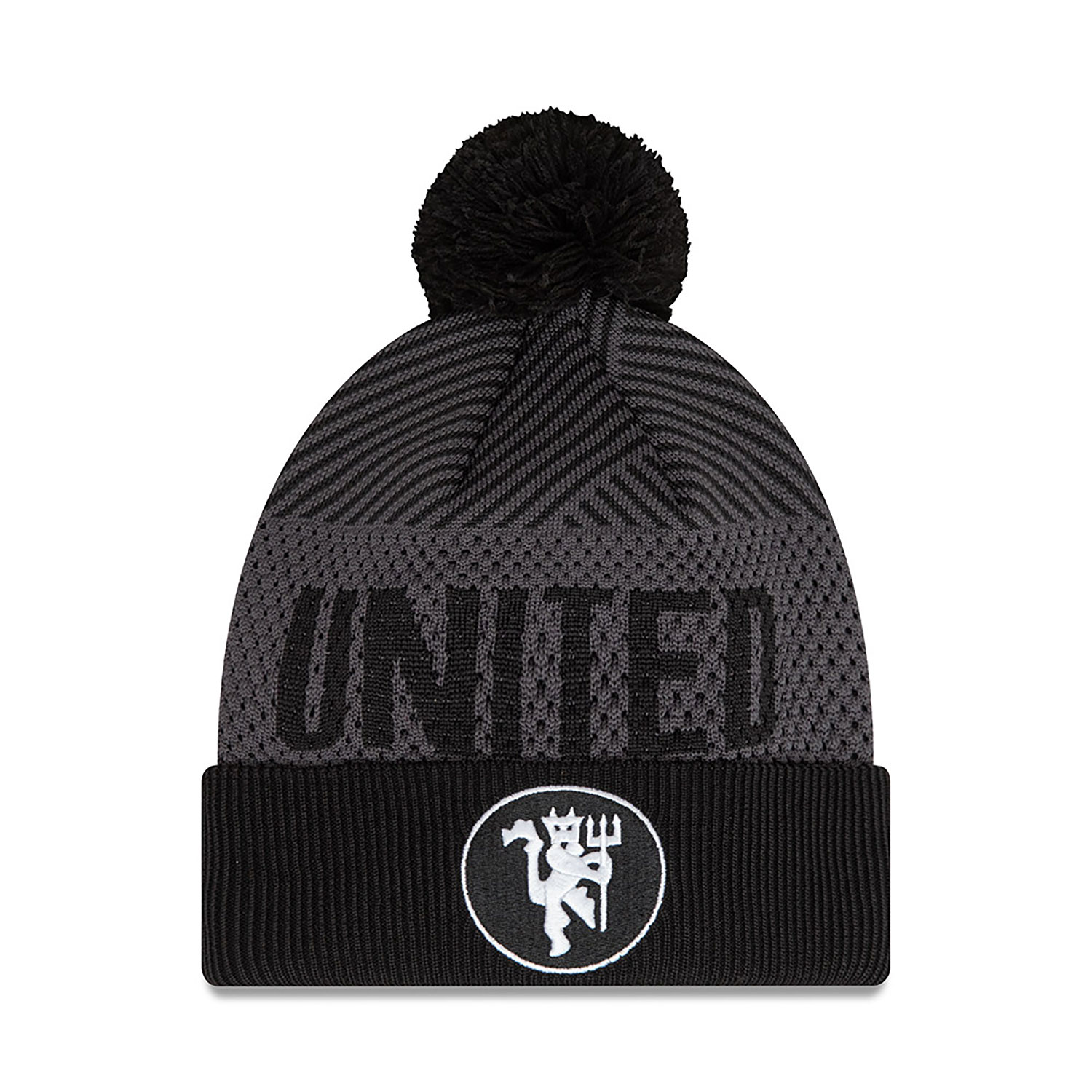 Manchester United FC Engineered Grey Cuff Knit Beanie Hat