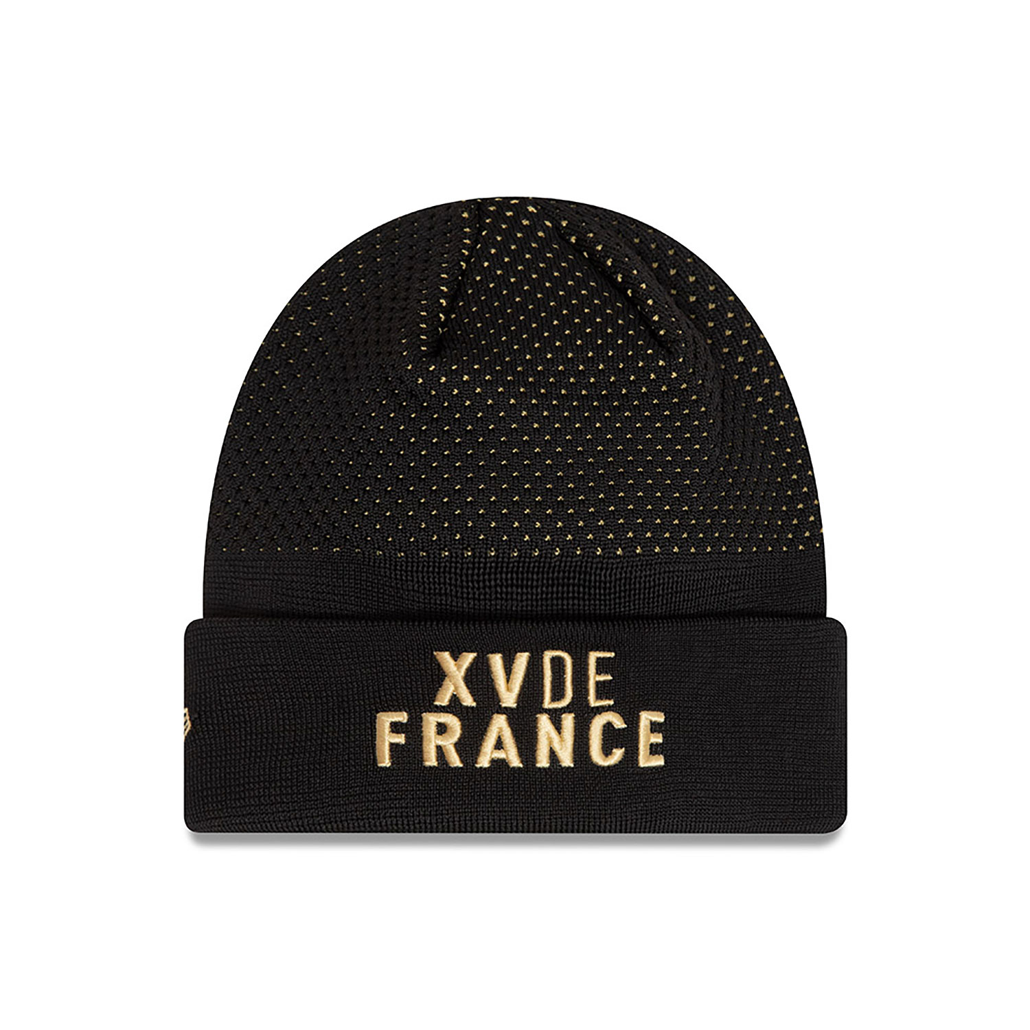 French Federation Of Rugby Wordmark Black Cuff Knit Beanie Hat