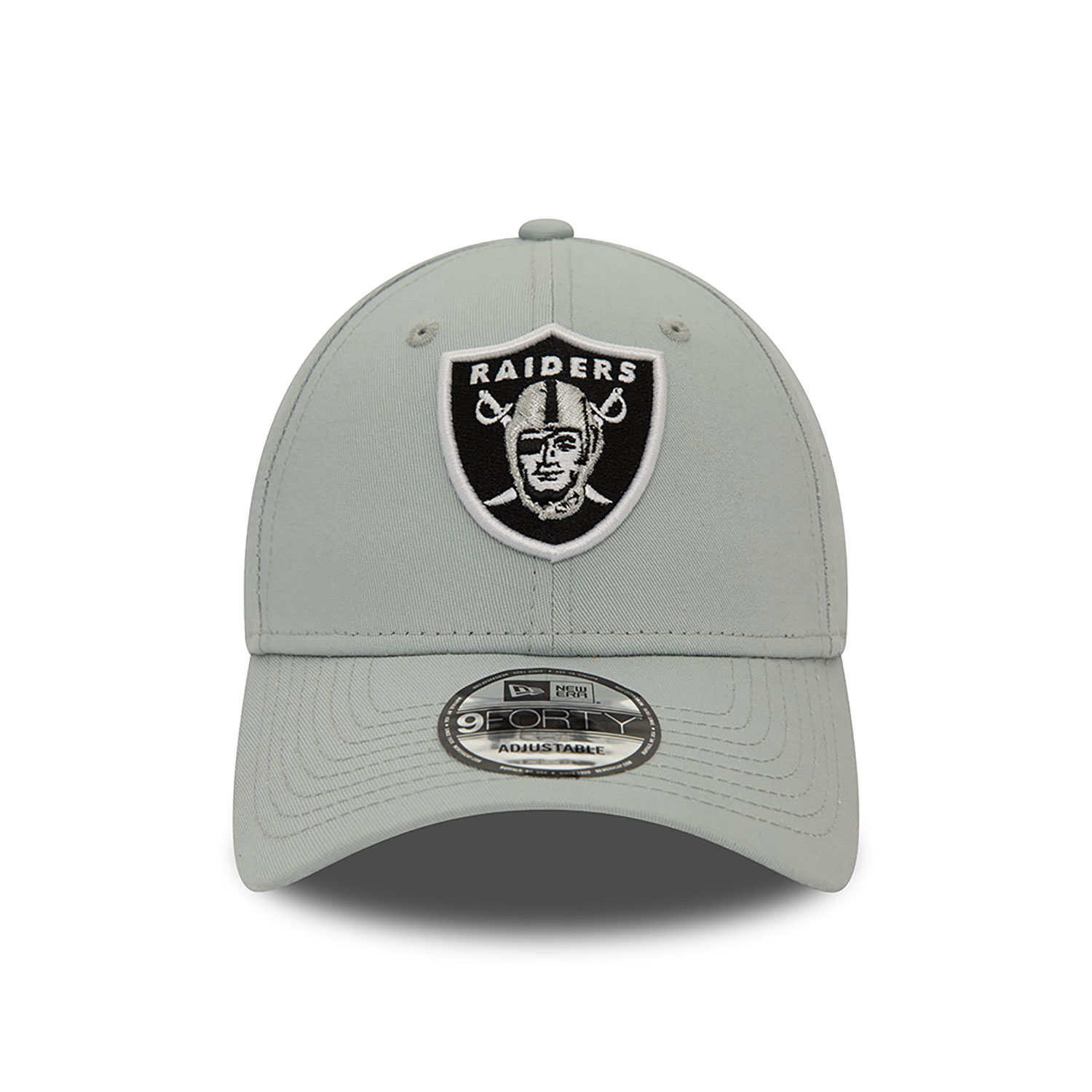 Las Vegas Raiders NFL Side Patch Grey 9FORTY Adjustable Cap