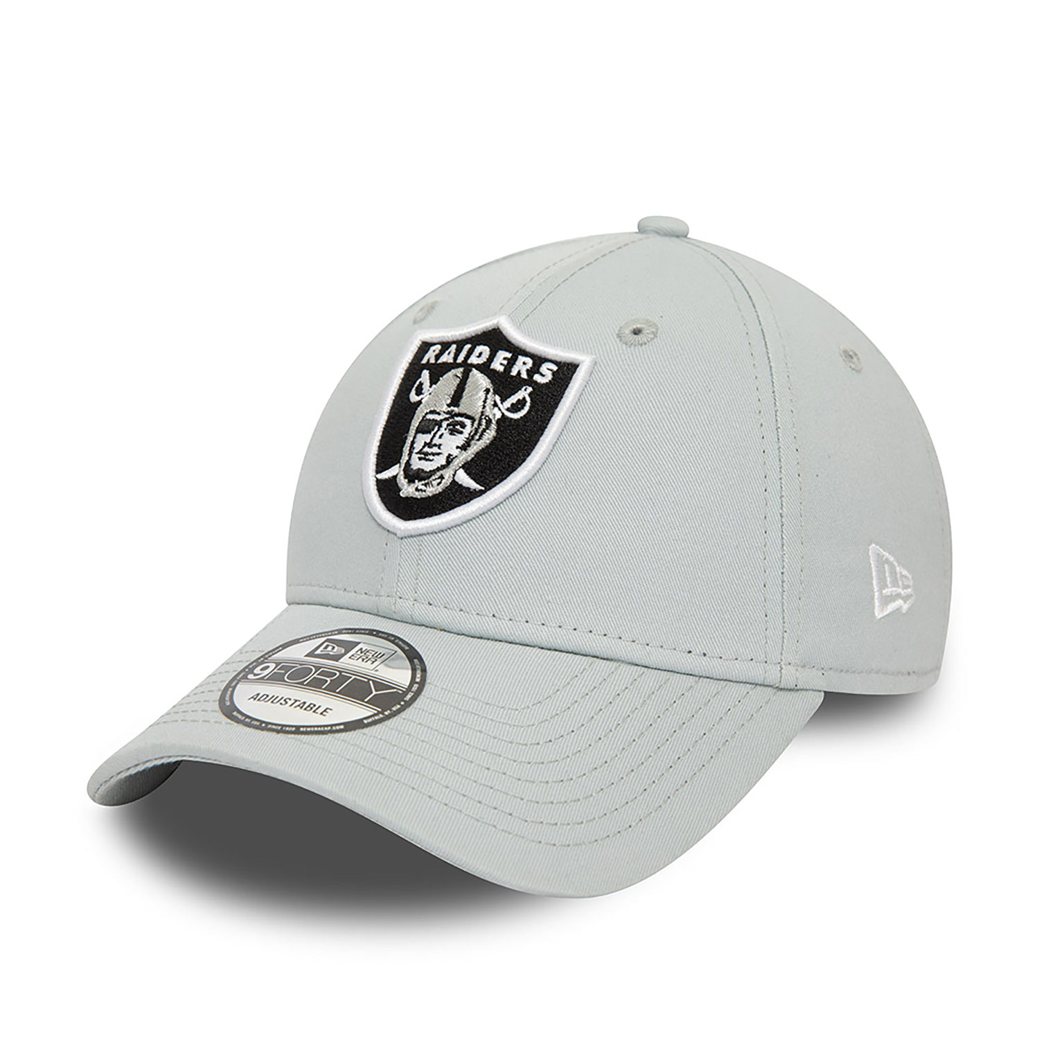 Las Vegas Raiders NFL Side Patch Grey 9FORTY Adjustable Cap