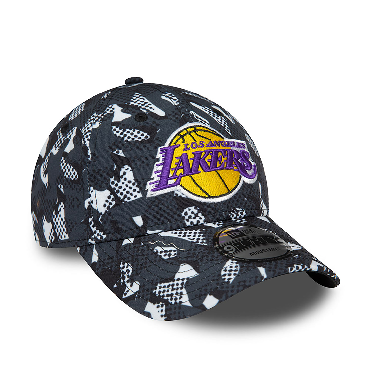 LA Lakers NBA Seasonal Print Black 9FORTY Adjustable Cap