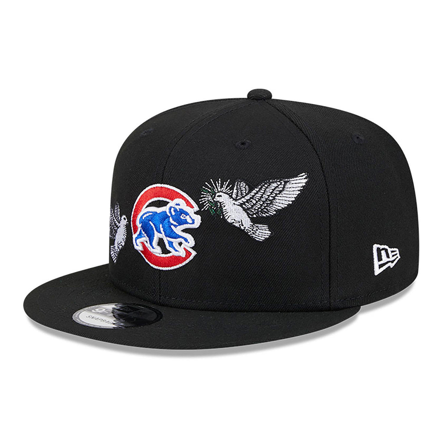 Chicago Cubs Peace Black 9FIFTY Snapback Cap