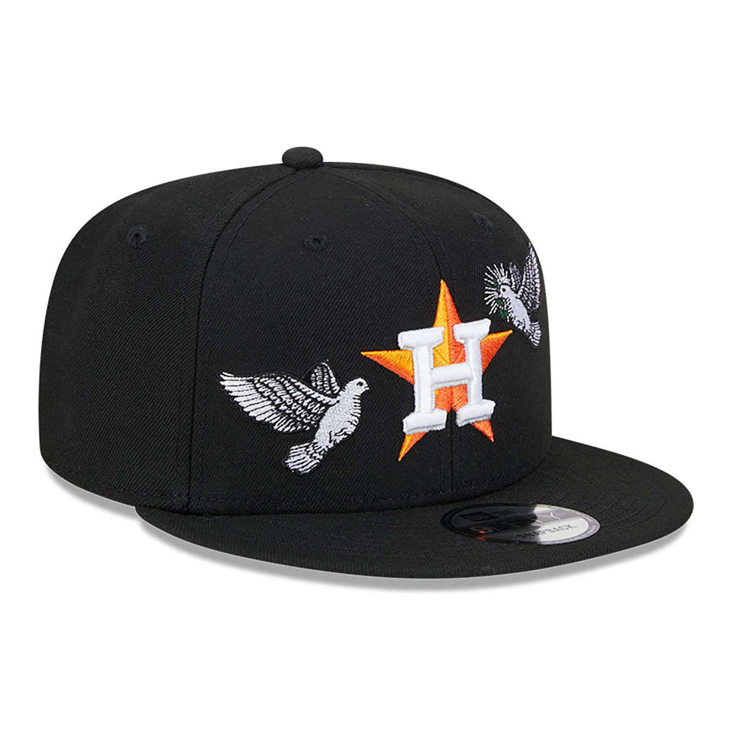 Houston Astros Peace Black 9FIFTY Snapback Cap