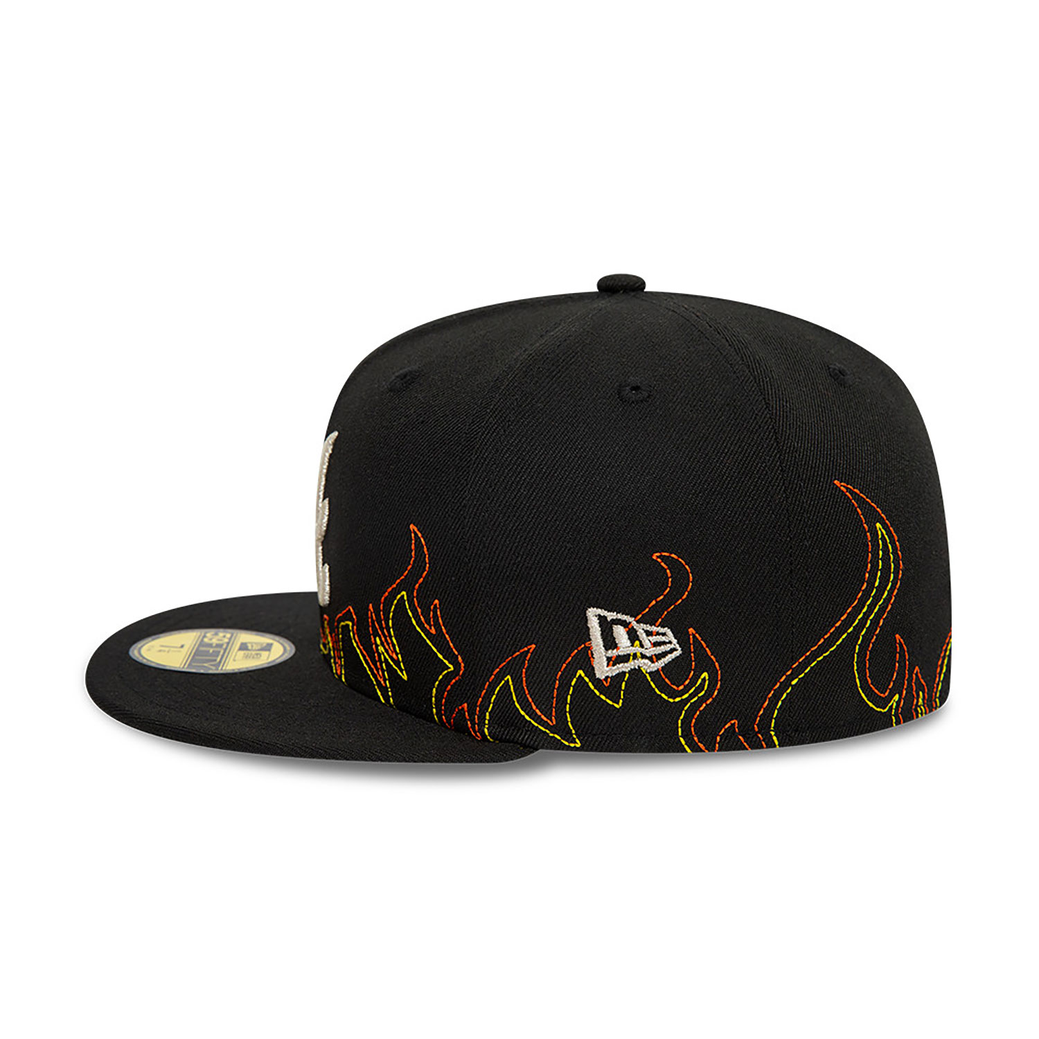 Atlanta Braves MLB Fire Black 59FIFTY Fitted Cap