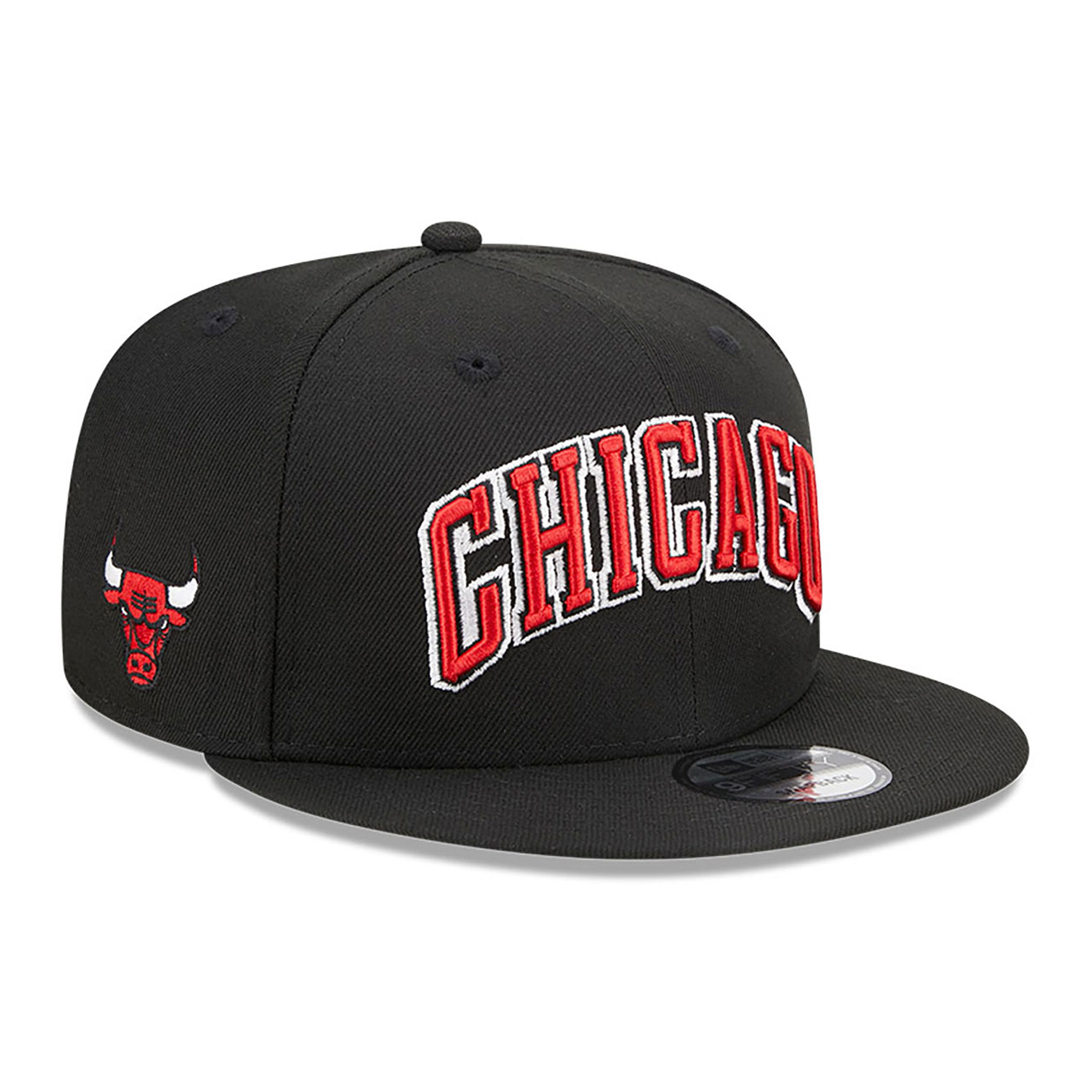 Chicago Bulls NBA Statement Black 9FIFTY Snapback Cap