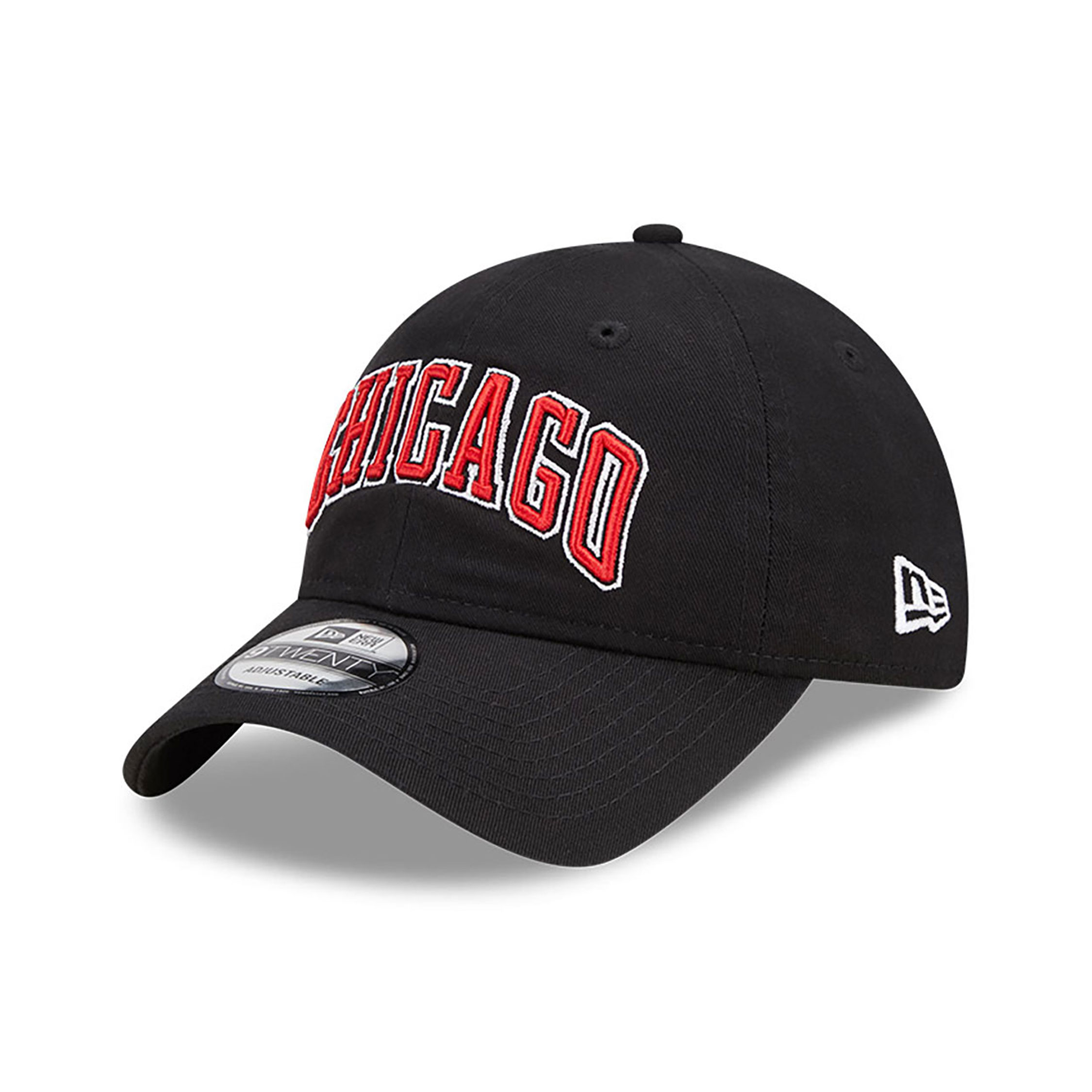 Chicago Bulls NBA Statement Black 9TWENTY Adjustable Cap