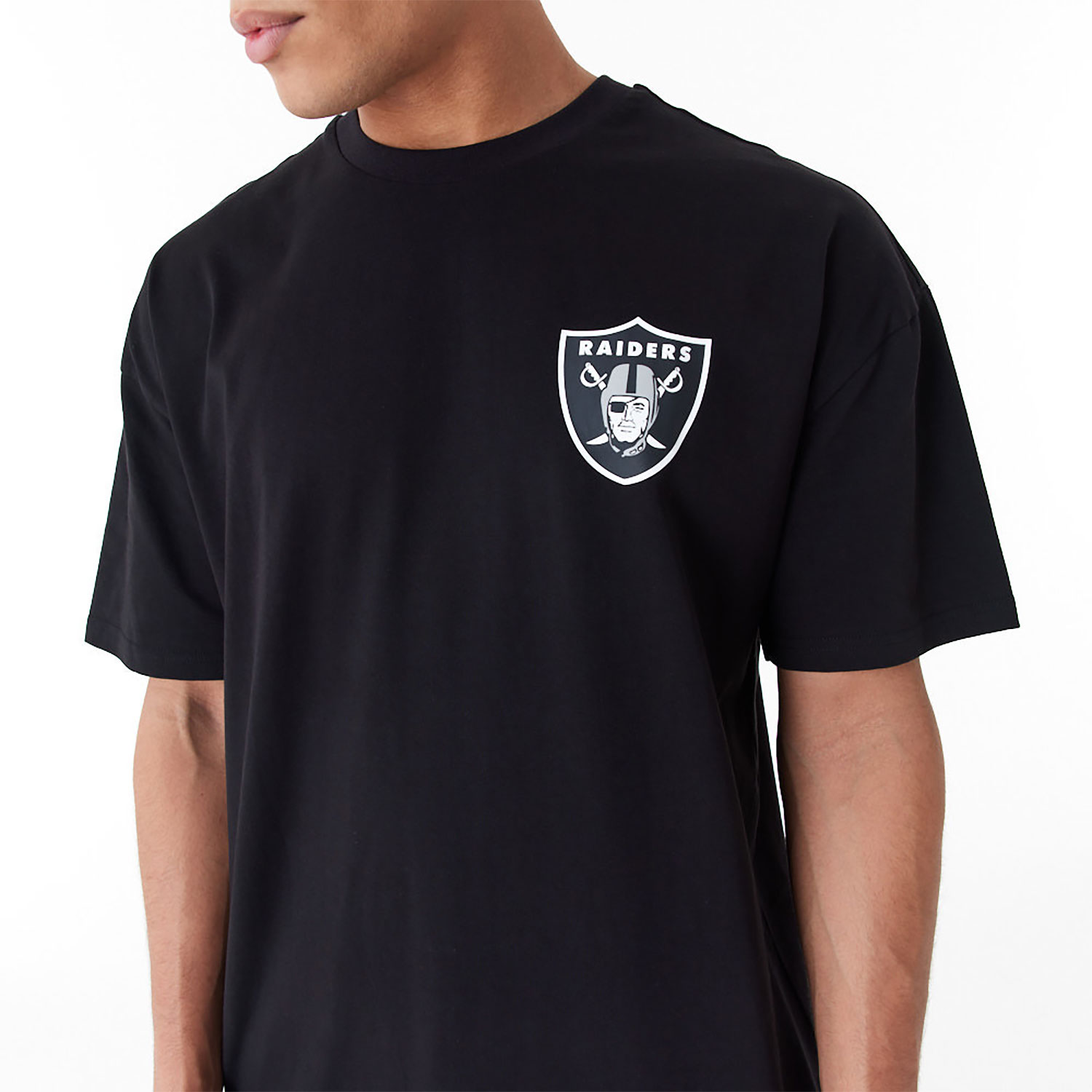Las Vegas Raiders NFL Drop Shoulder Black Oversized T-Shirt