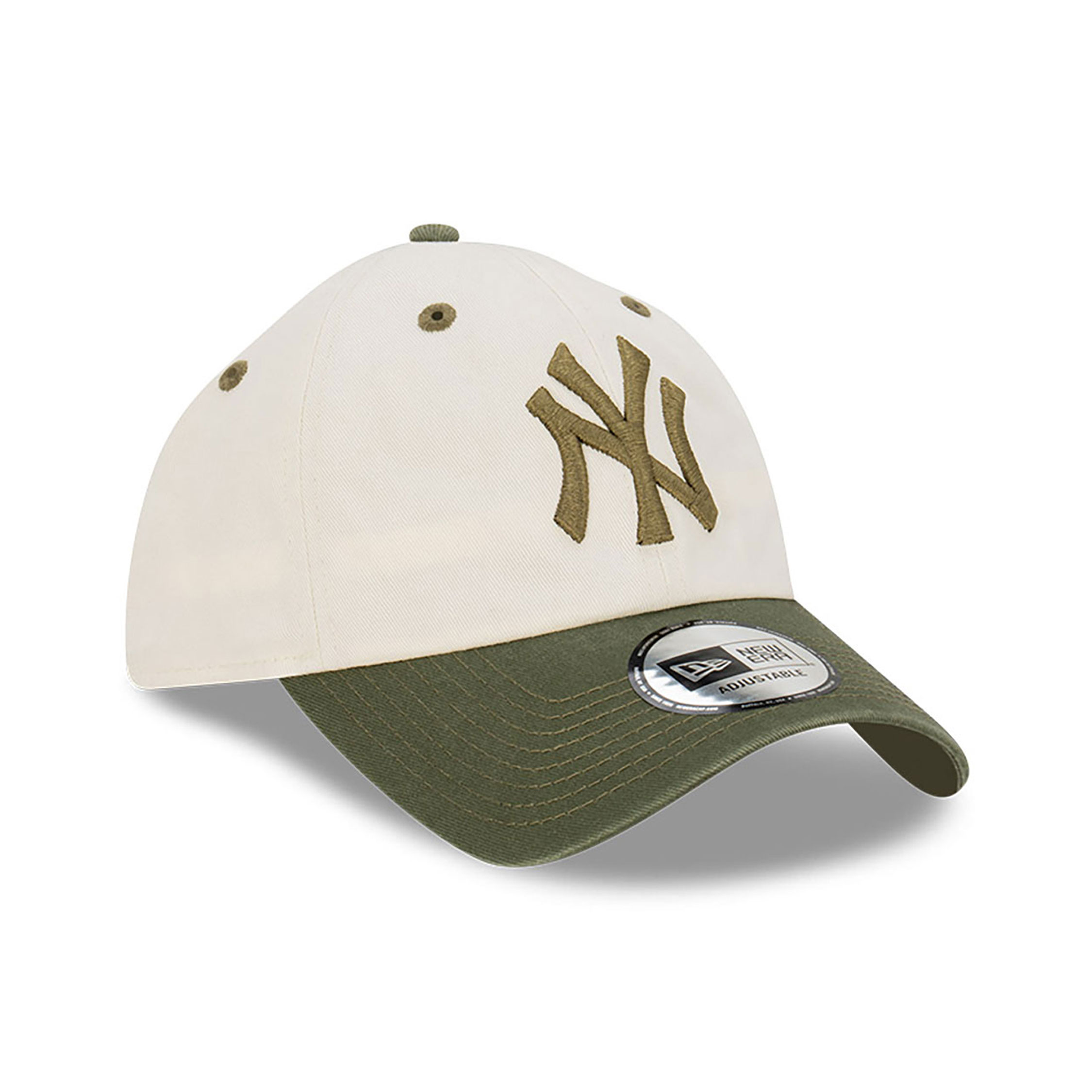 New York Yankees Seasonal Two-Tonal Light Beige and Khaki Casual Classic Adjustable Cap