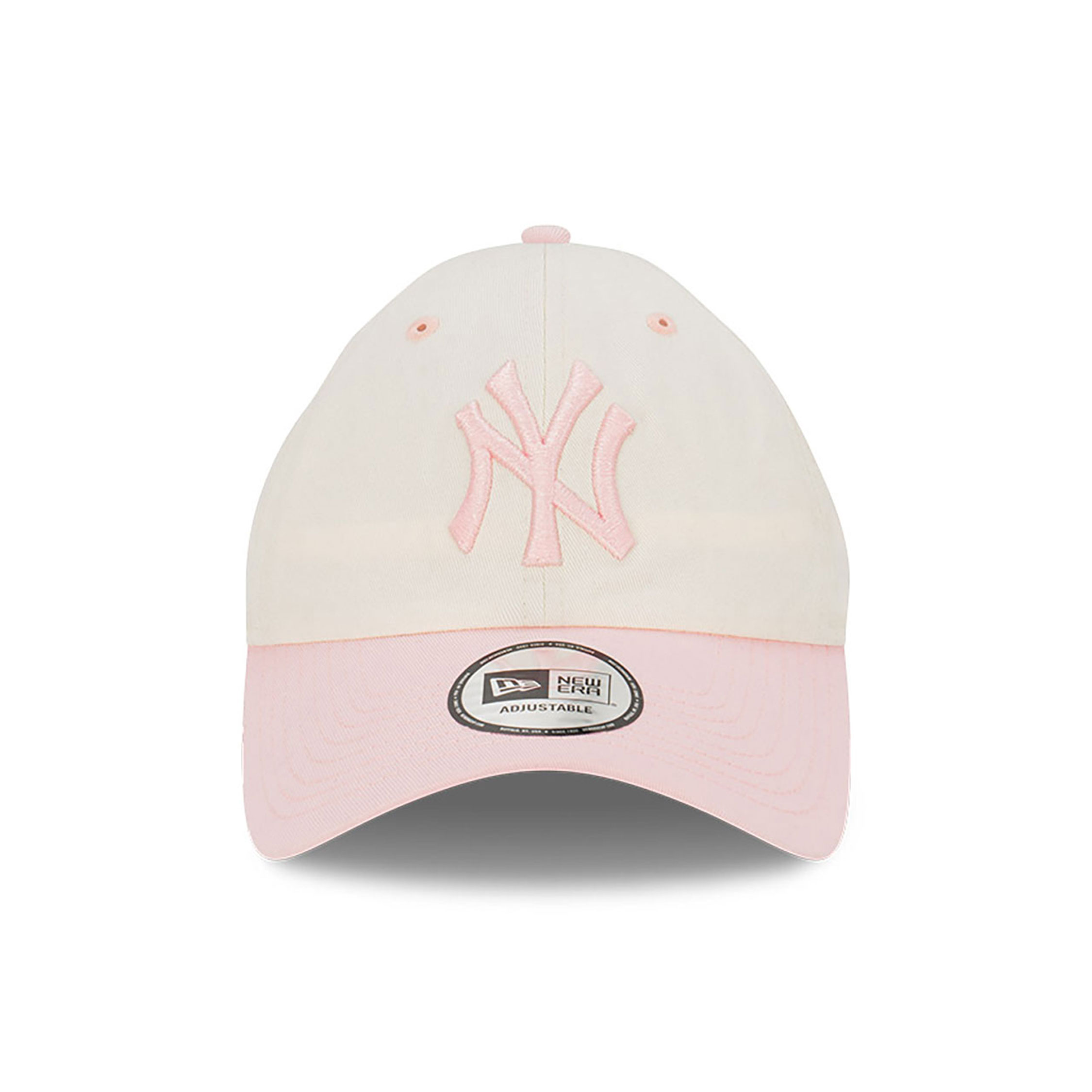 New York Yankees Seasonal Two-Tonal Light Beige and Light Pink Casual Classic Adjustable Cap