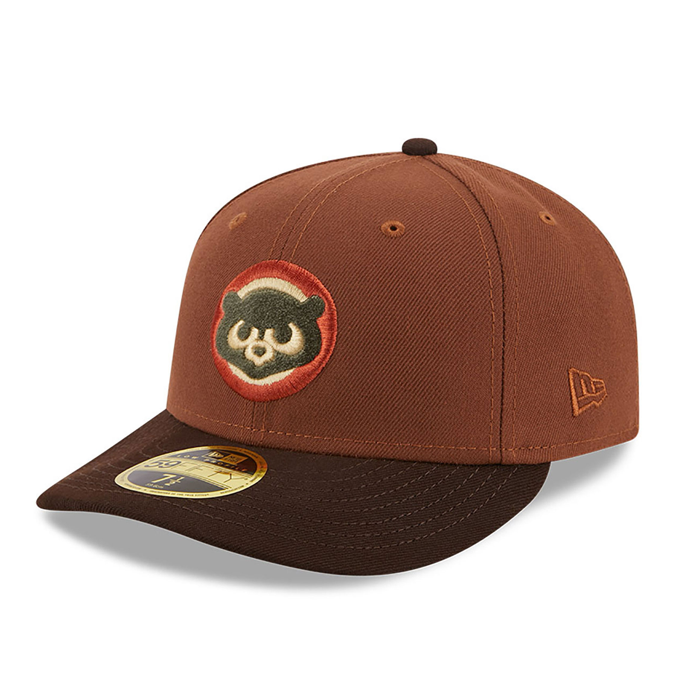 Chicago Cubs Velvet Fill Dark Brown Low Profile 59FIFTY Fitted Cap