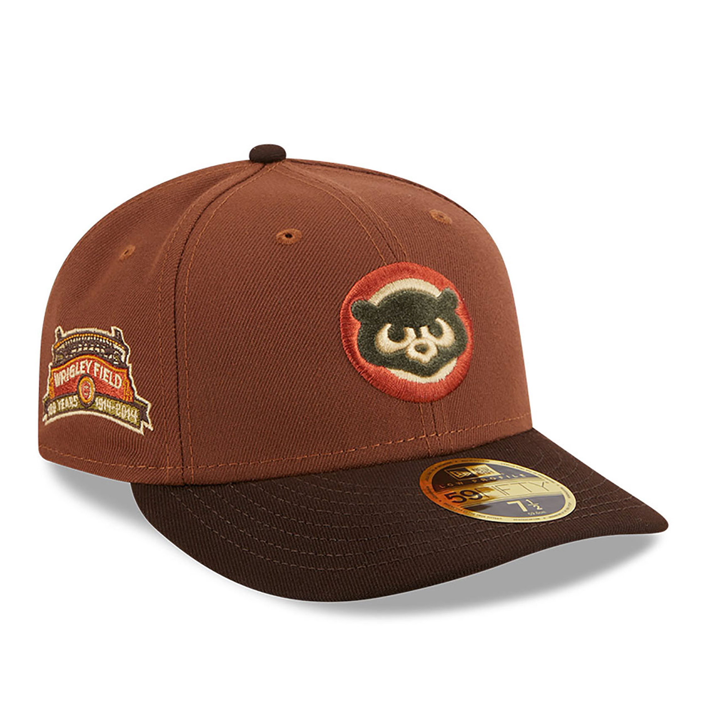 Chicago Cubs Velvet Fill Dark Brown Low Profile 59FIFTY Fitted Cap