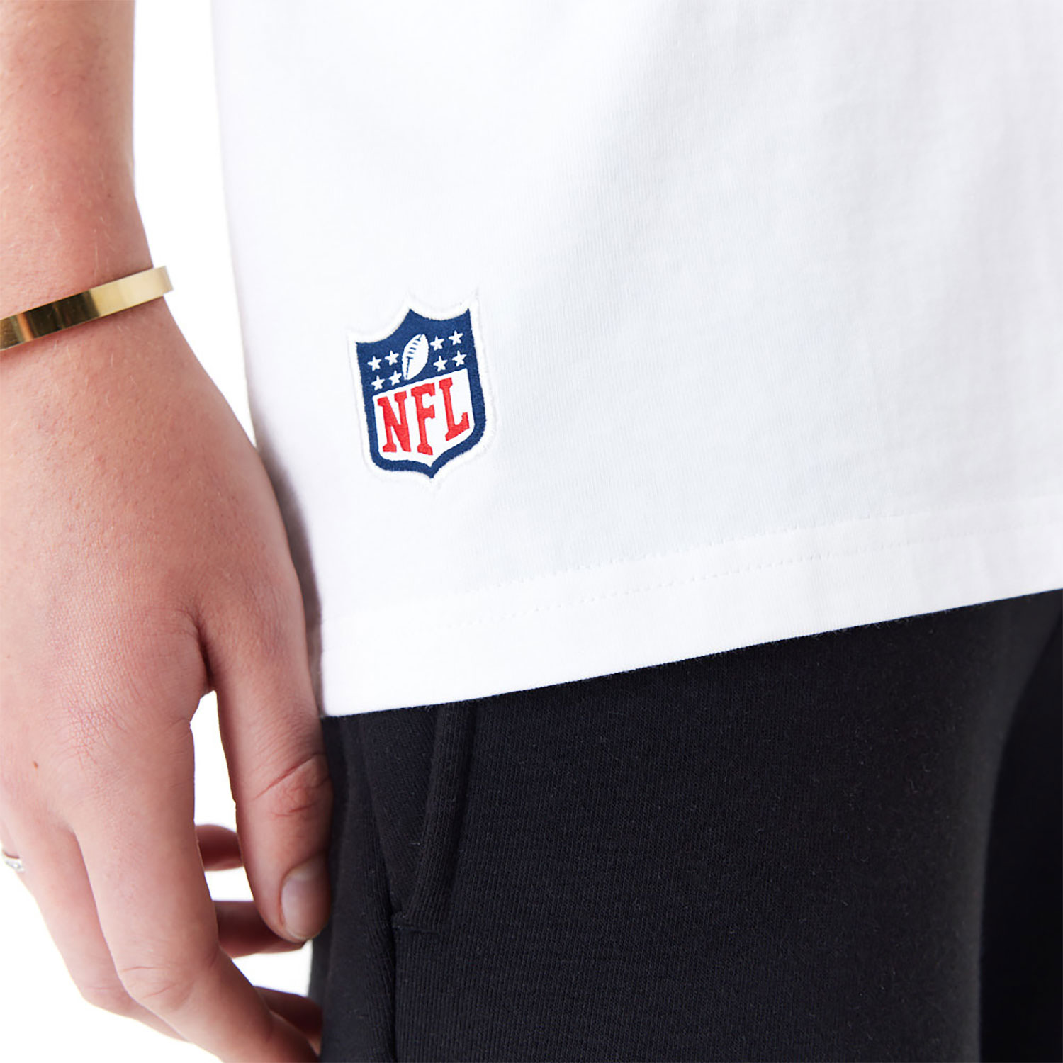 New York Giants NFL Drop Shoulder White Oversized T-Shirt