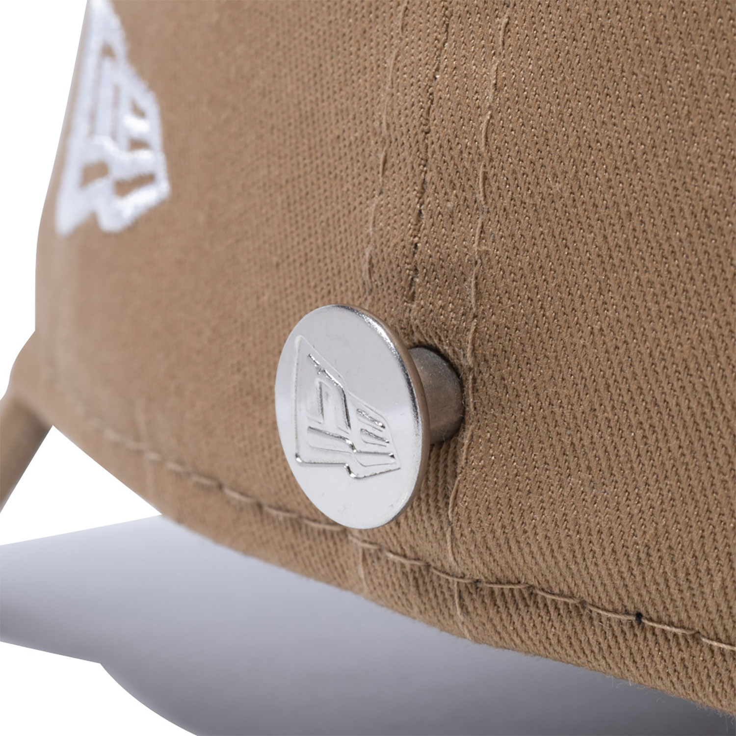 New Era Tack Button Under Visor Logo Beige 9TWENTY Adjustable Cap