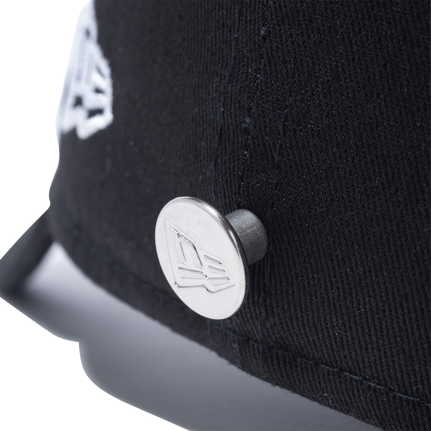 New Era Tack Button Under Visor Logo Black 9TWENTY Adjustable Cap